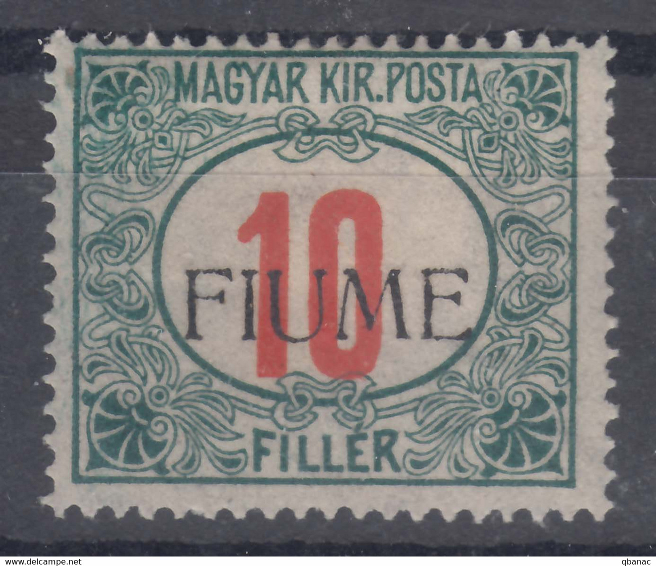 Italy WWI Occupation Fiume 1918/1919 Porto Segnatasse Sassone#8 Mi#8 Mint Hinged - Fiume