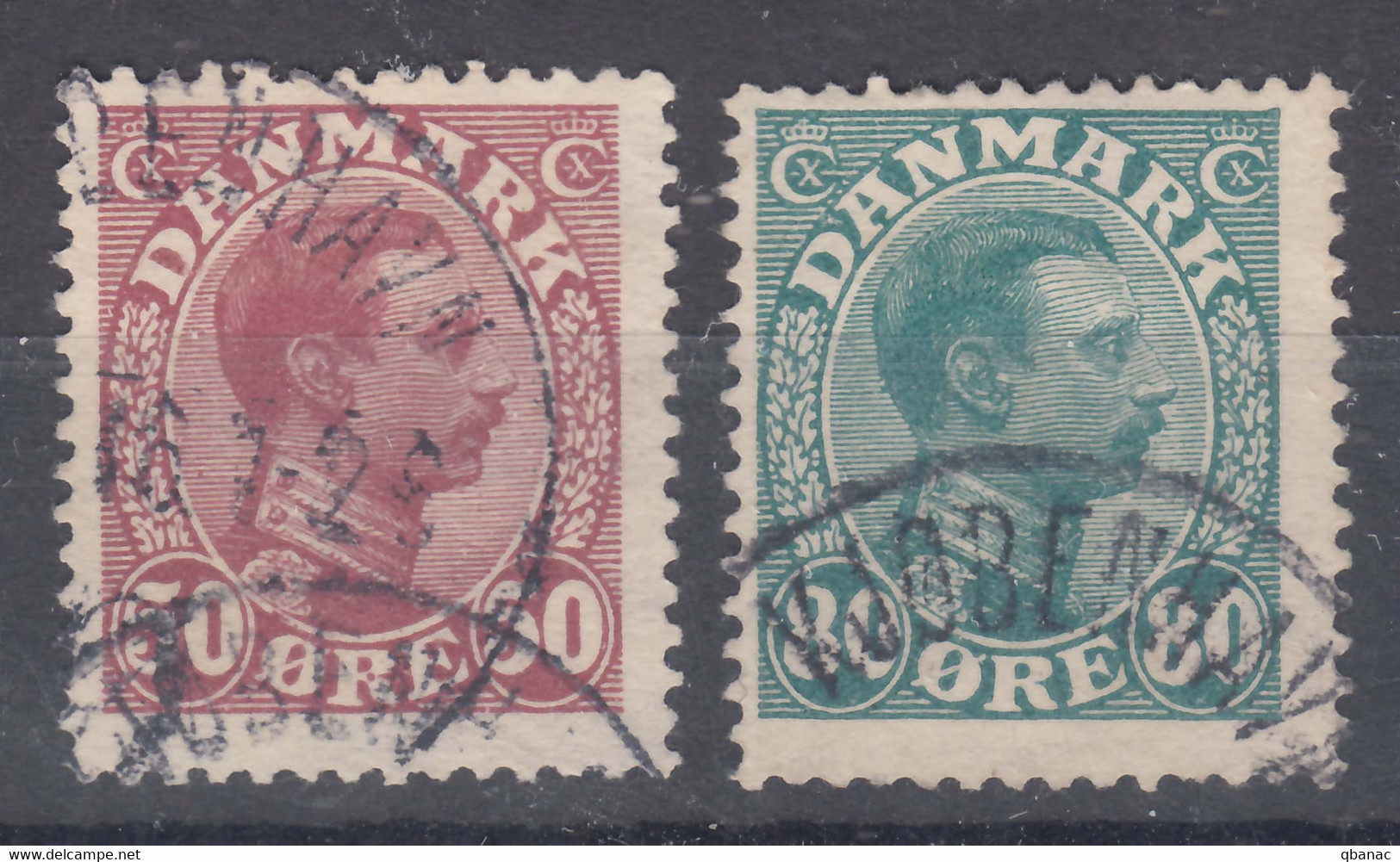 Denmark 1913 Mi#73,74 Used - Gebraucht