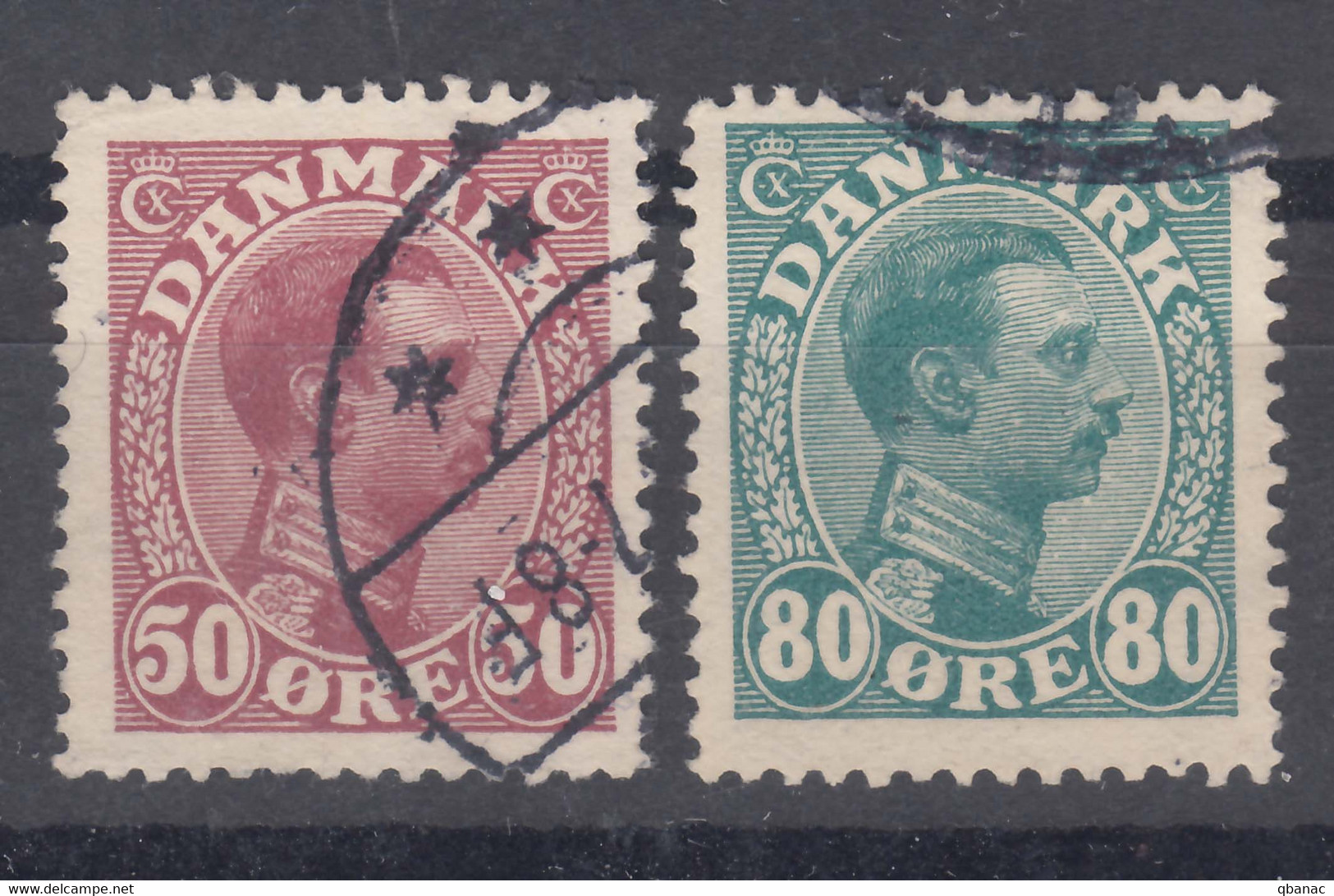 Denmark 1913 Mi#73,74 Used - Gebraucht