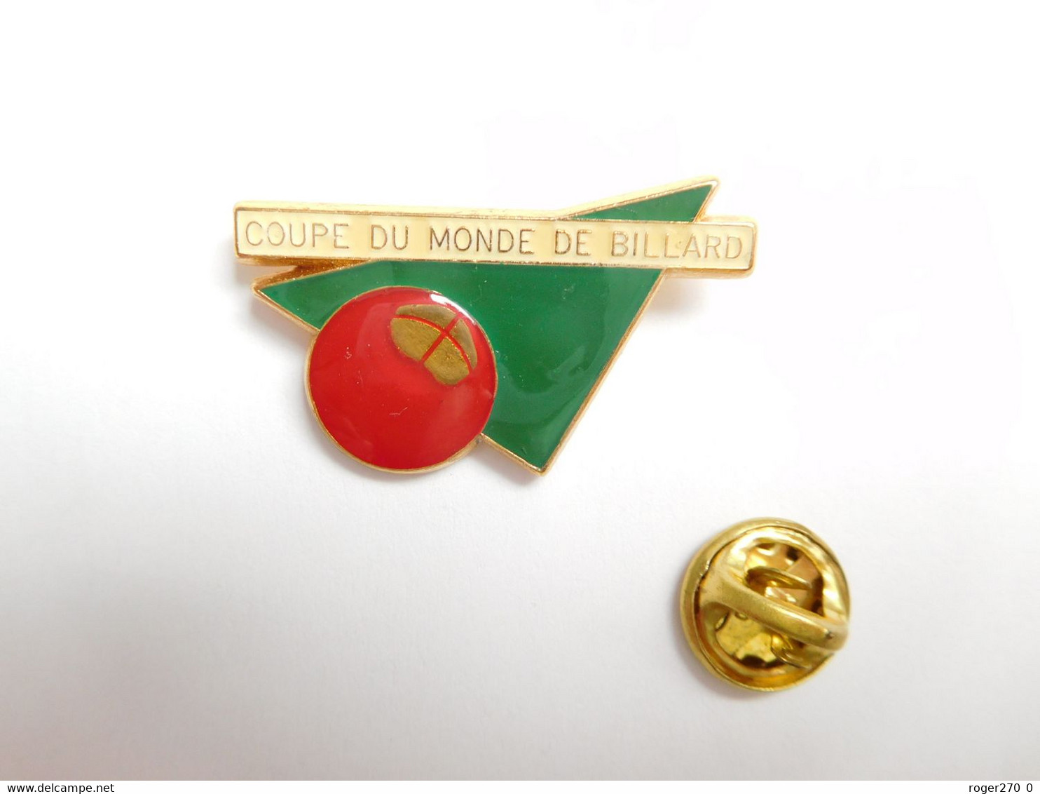 Superbe Pin's , Coupe Du Monde De Billard , Signé Corner Coinderoux - Billares