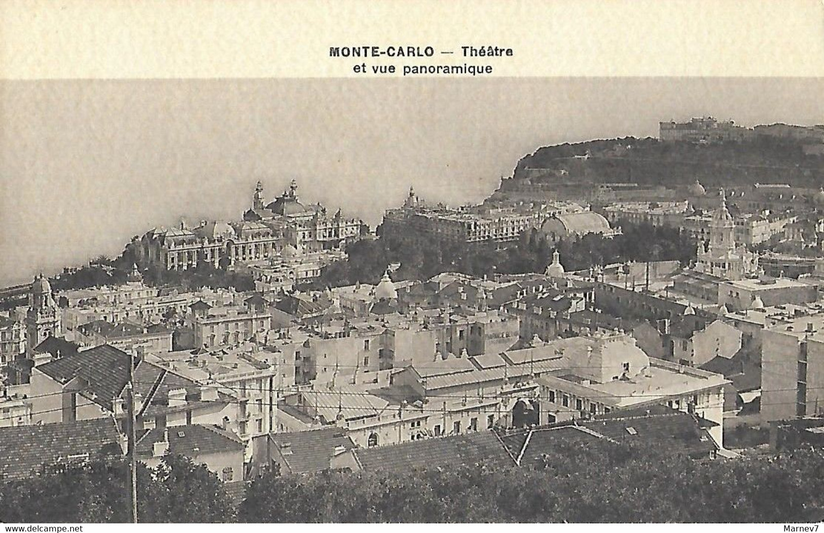 MONACO - CPA - Théâtre Et Vue Panoramique - MONTE CARLO - - Opera House & Theather