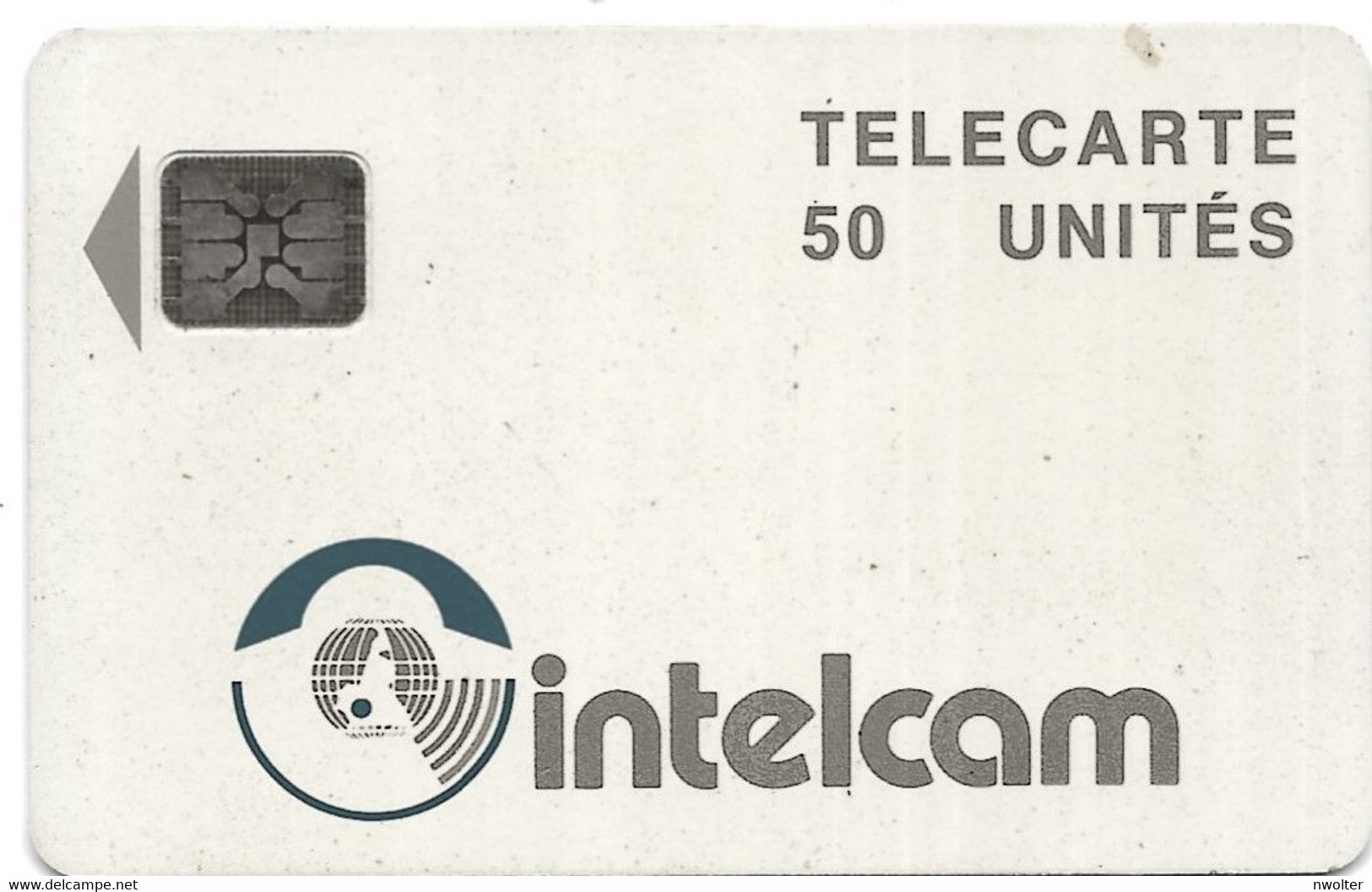 @+ Cameroun - Logo Intelcam - 50 U - SC5 - Serie : C3B000638 Black - Ref: CAM-25a - Rare - Cameroon