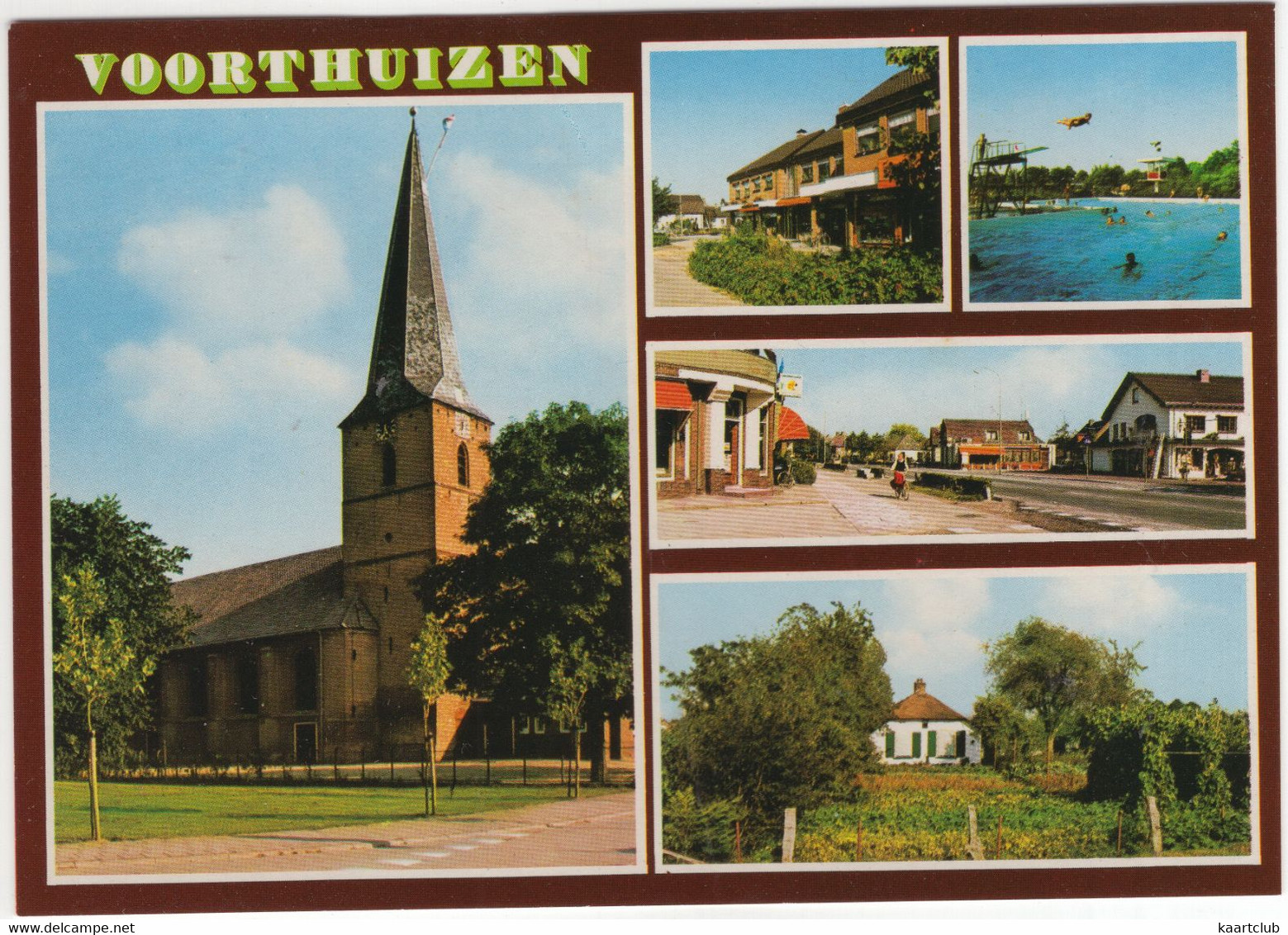 Voorthuizen - (Gelderland, Nederland) - Nr. F 6424 - Kerk, Zwembad - Barneveld