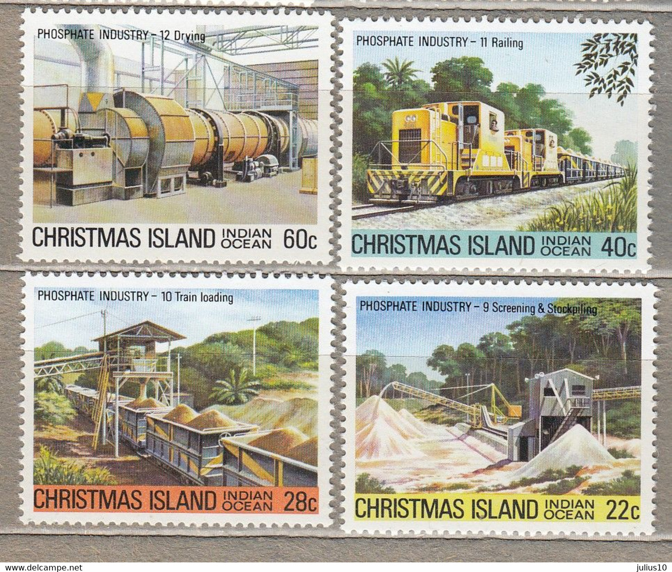 CHRISTMAS ISLAND 1981 Phosphate Industry MNH(**) Mi 138-141 #31257 - Christmas Island