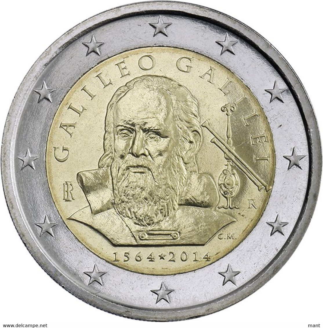 ITALIA MONETA DA 2 EURO COMMEMORATIVO GALILEO GALILEI 2014 FDC - Herdenking