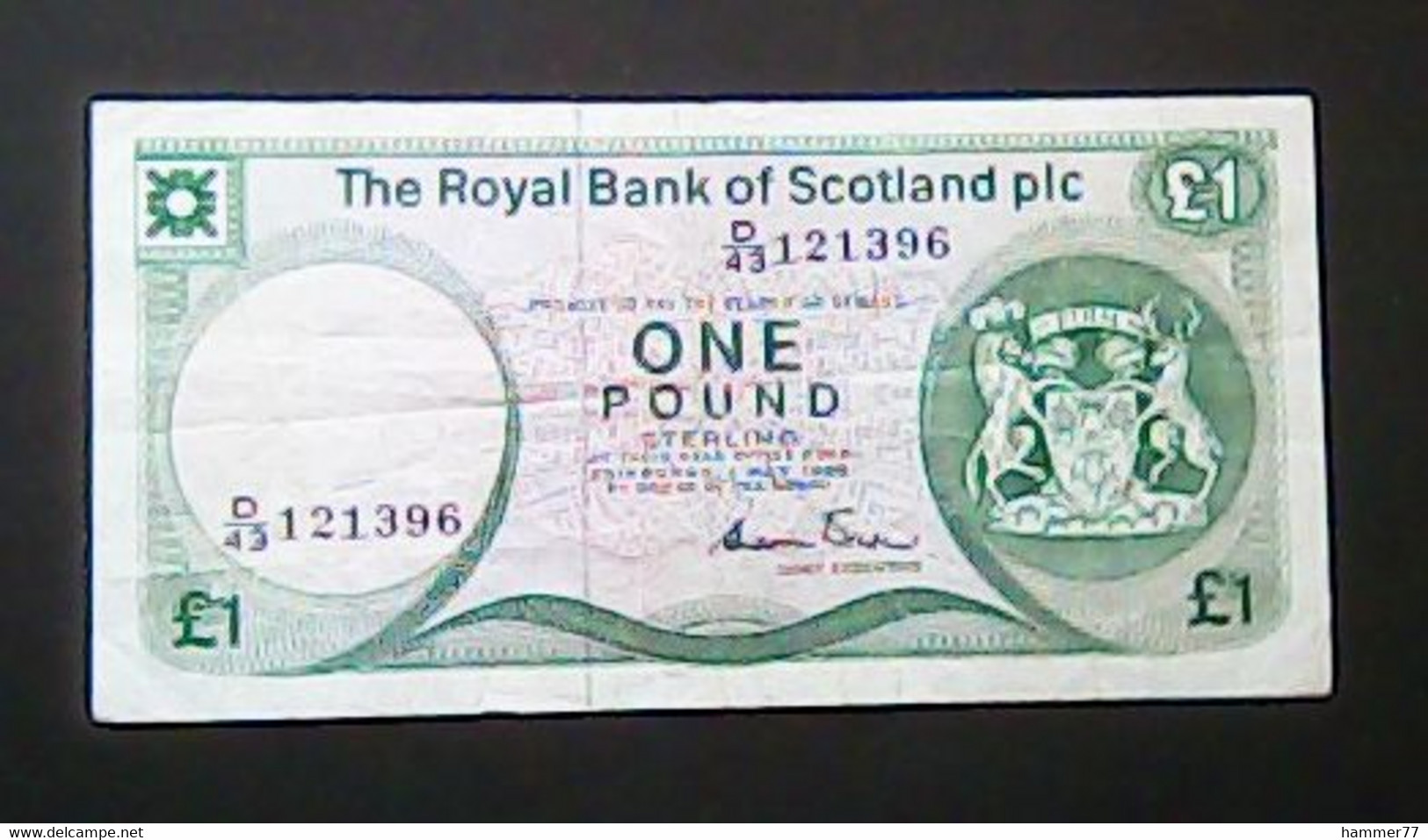 United Kingdom Scotland 1986: 1 Pound - 1 Pond