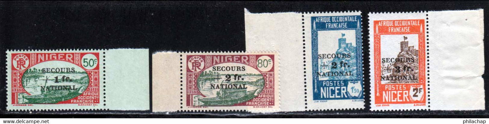 Niger 1941 Yvert 89 / 92 ** TB Bord De Feuille - Unused Stamps