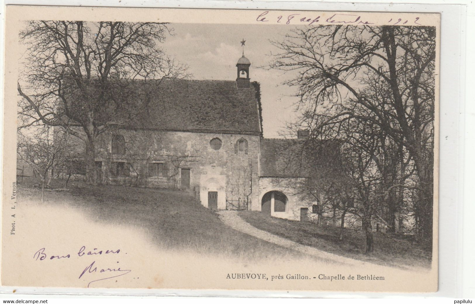 DEPT 27 : Précurseur Photo A L Vernon : Aubevoye Chapelle De Bethléem - Aubevoye