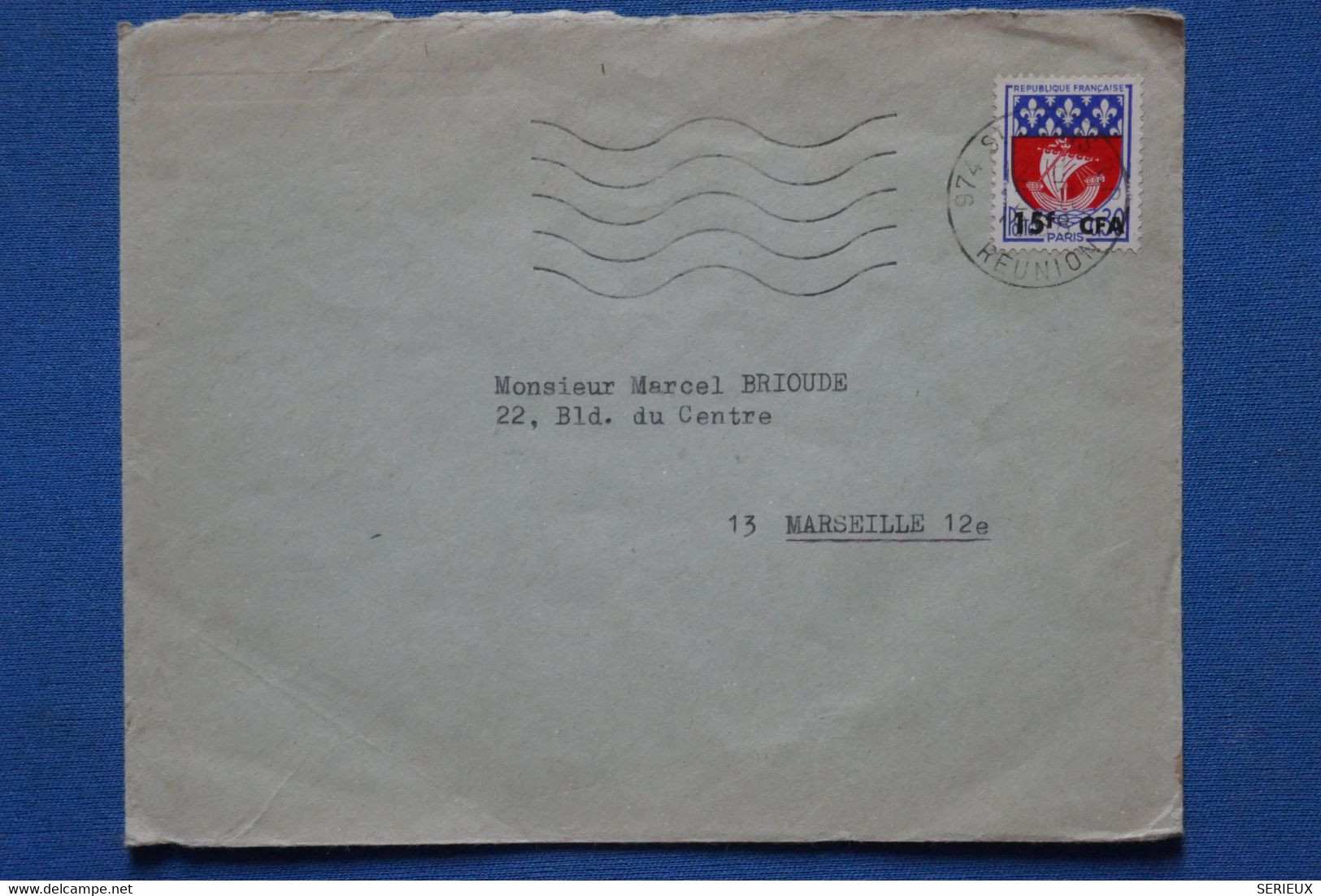 AB5 LA REUNION  BELLE LETTRE 1968 ST DENIS POUR MARSEILLE  + +AFFRANCH. INTERESSANT - Briefe U. Dokumente