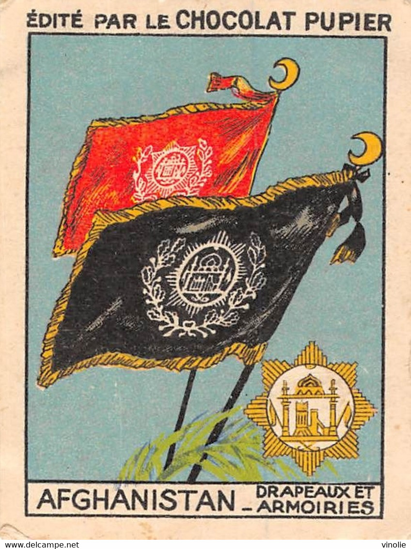 PIE-FO-21-2900 : AFGHANISTAN. DRAPEAU ET ARMOIRIES. EDITION DU CHOCOLAT PUPIER. - Afghanistan