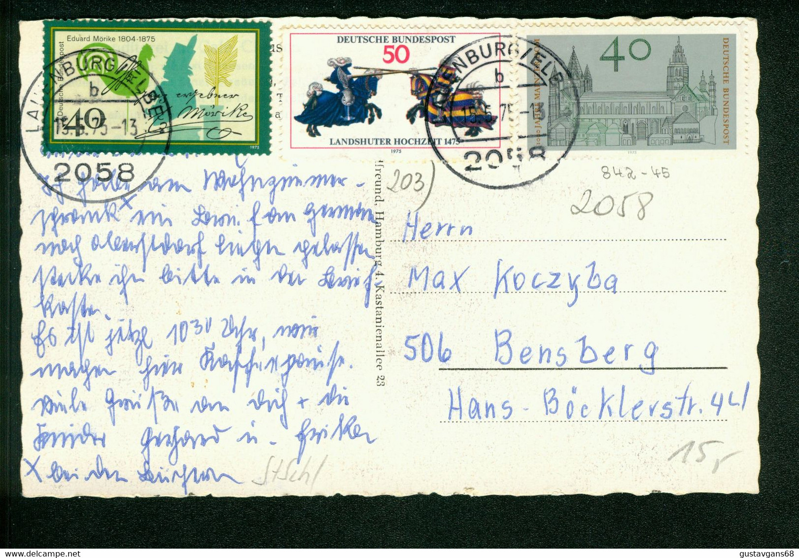 Ak Lauenburg, Elbe, Cafe Clausen, Gel. 1975 Nach Bensberg - Lauenburg