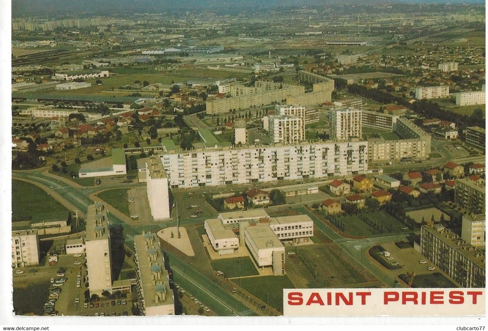 Saint-Priest (69) :Vue Aérienne Générale Sur Le Nouveau Quartier De La Mairie En 1988 GF. - Saint Priest