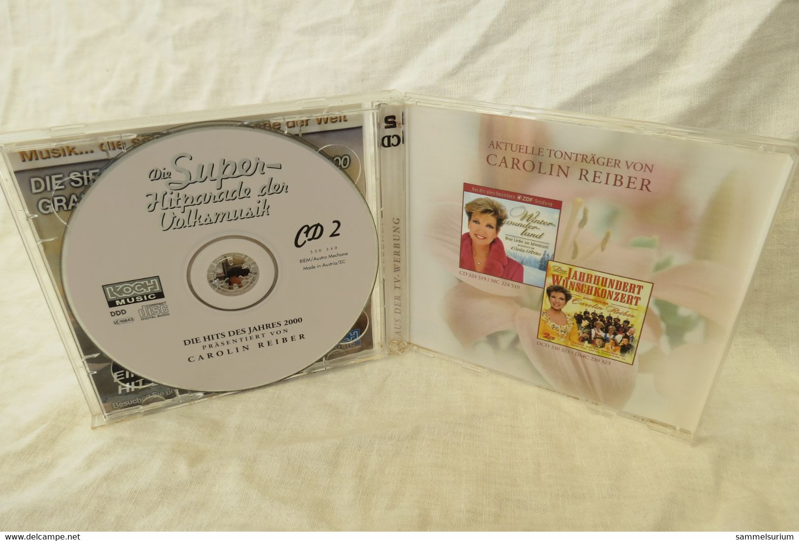 2 CDs "Die Super-Hitparade Der Volksmusik" Die Hits Des Jahres Präsentiert Von Carolin Reiber - Autres - Musique Allemande