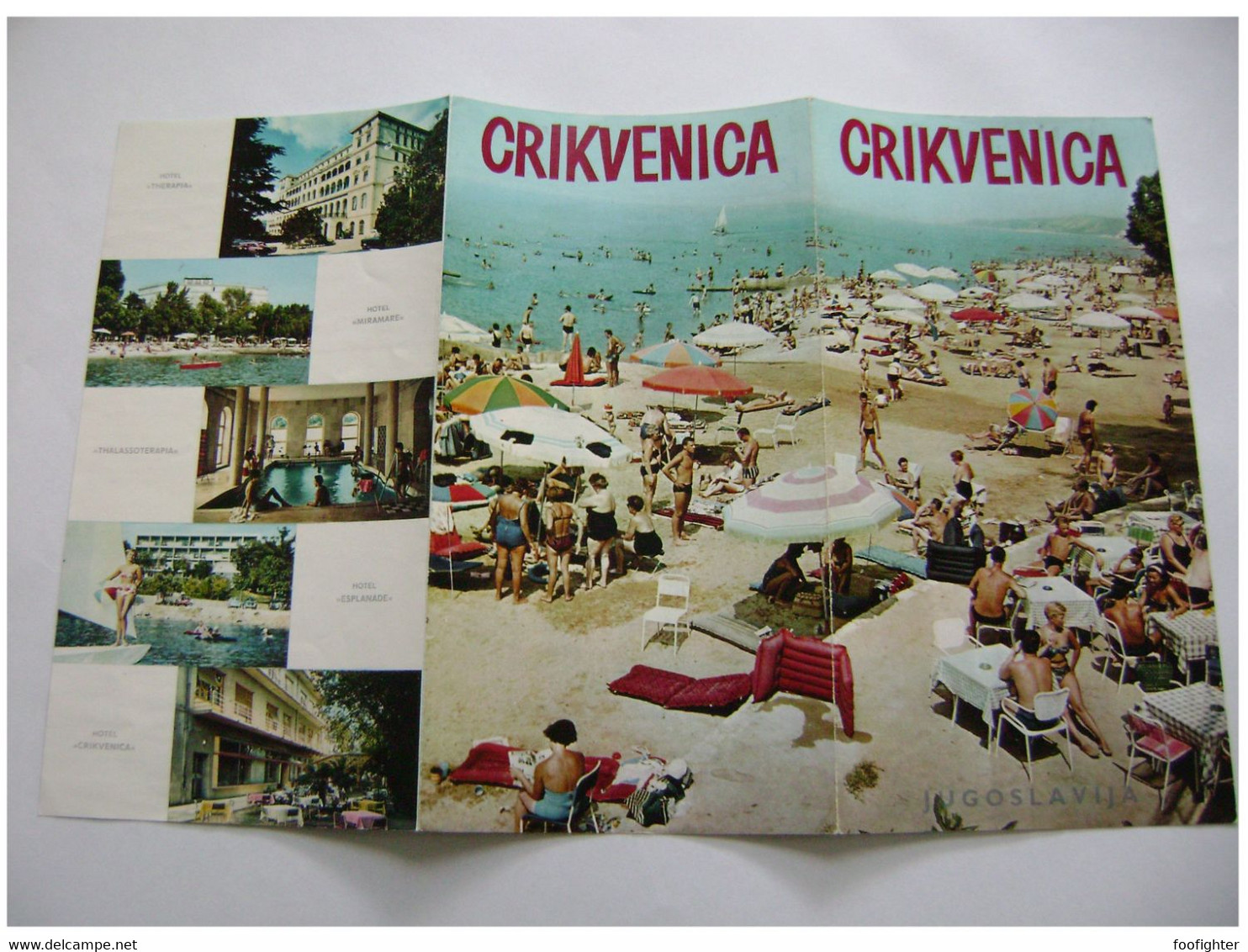 Croatia Crikvenica (Yugoslavia) - Advertising Leaflet 1964 In German Language - Map And Color Photos - Croatie