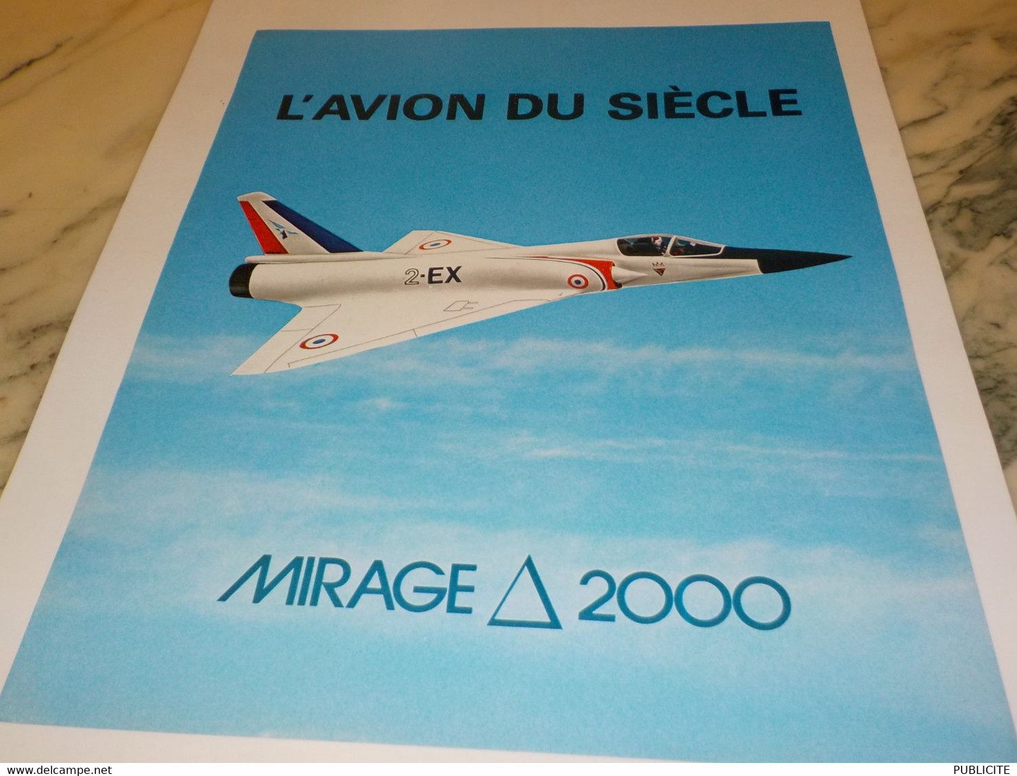 ANCIENNE PUBLICITE AVION  MIRAGE 2000 1976 - Pubblicità