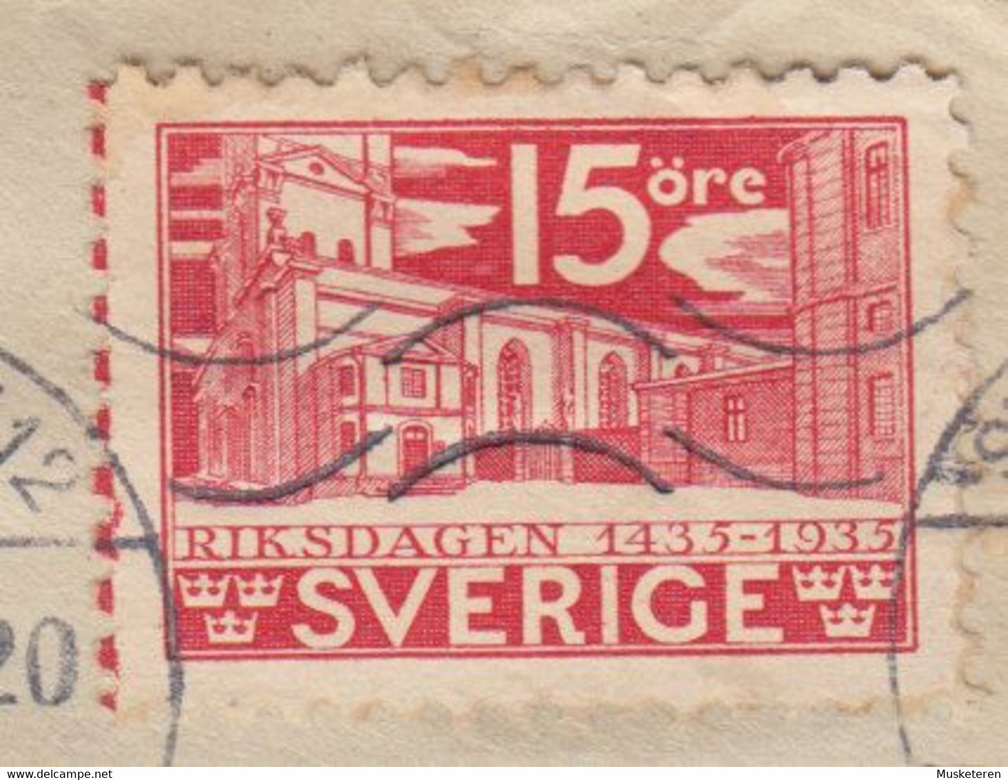 Sweden H. JOHANSSON & Co., TMS Cds. STOCKHOLM 1935 Cover Brief SPRINGFIELD Ohio United States ERROR Variety !! - Variétés Et Curiosités