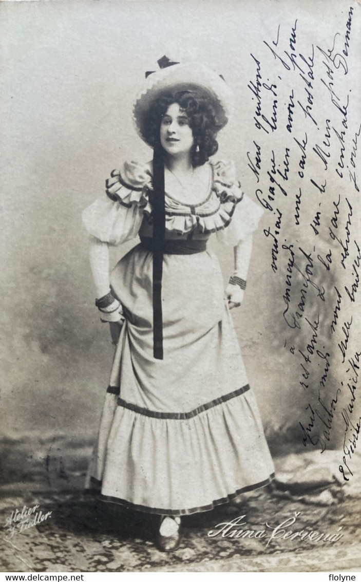 Anna CERVENÁ - Carte Photo - Célébrité - Tchéquie République Tchèque - Artiste Tchèque - 1905 - Tschechische Republik