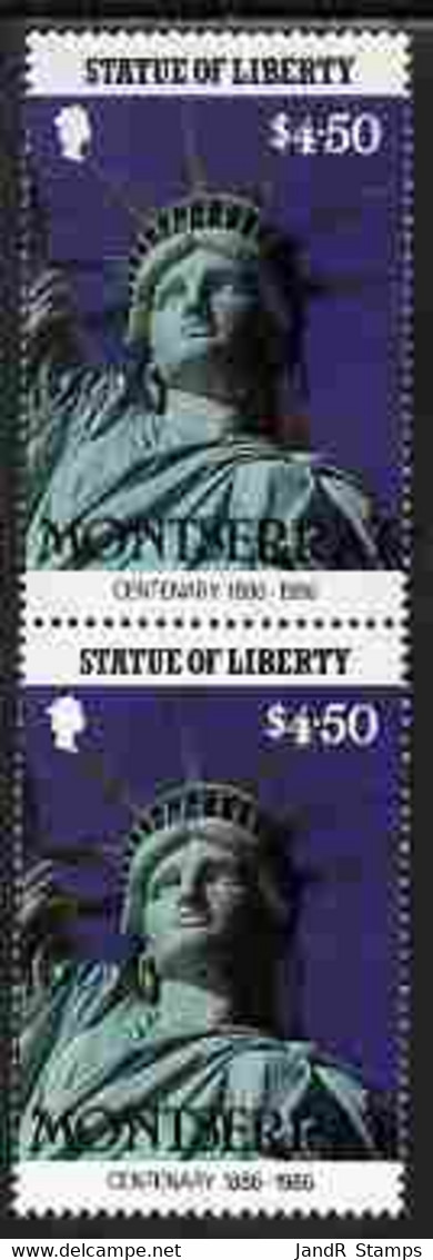 Montserrat 1986 Statue Of Liberty Centenary $4.50 Similar To M/sheet But From The Unique Multi-country Sheet Intended Fo - Montserrat