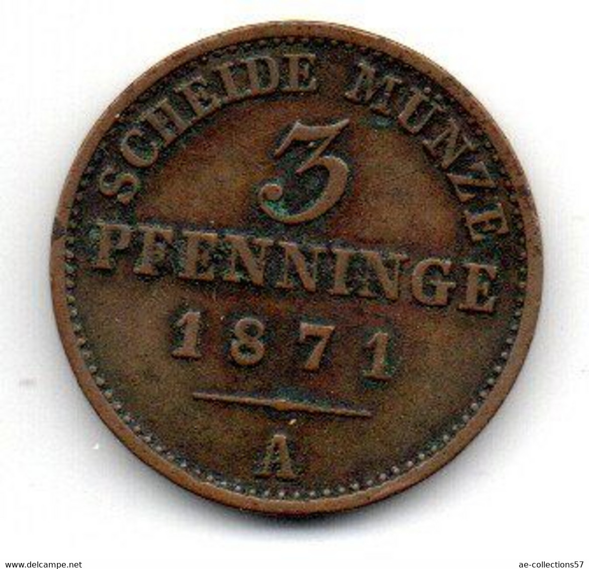 Prusse -  3 Pfenninge 1871 A  -  TB+ - Monedas Pequeñas & Otras Subdivisiones