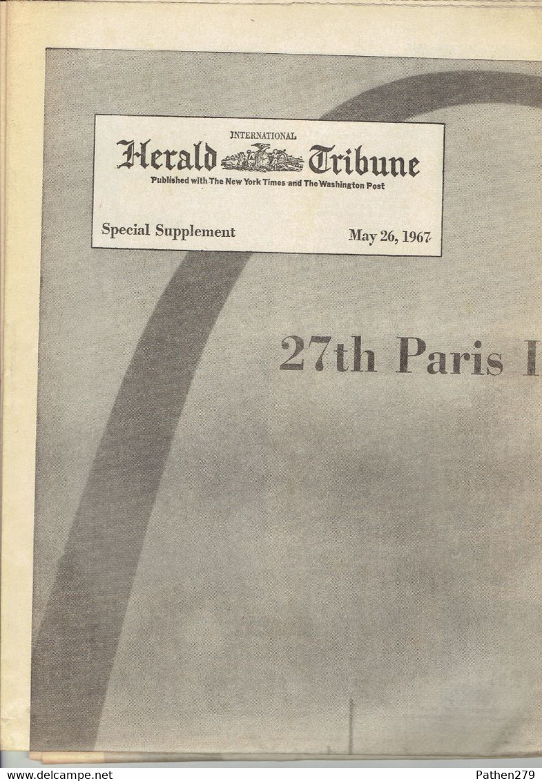 Journal Herald Tribune Supplément Pour Le Salon Du Bourget 1967 - Verkehr