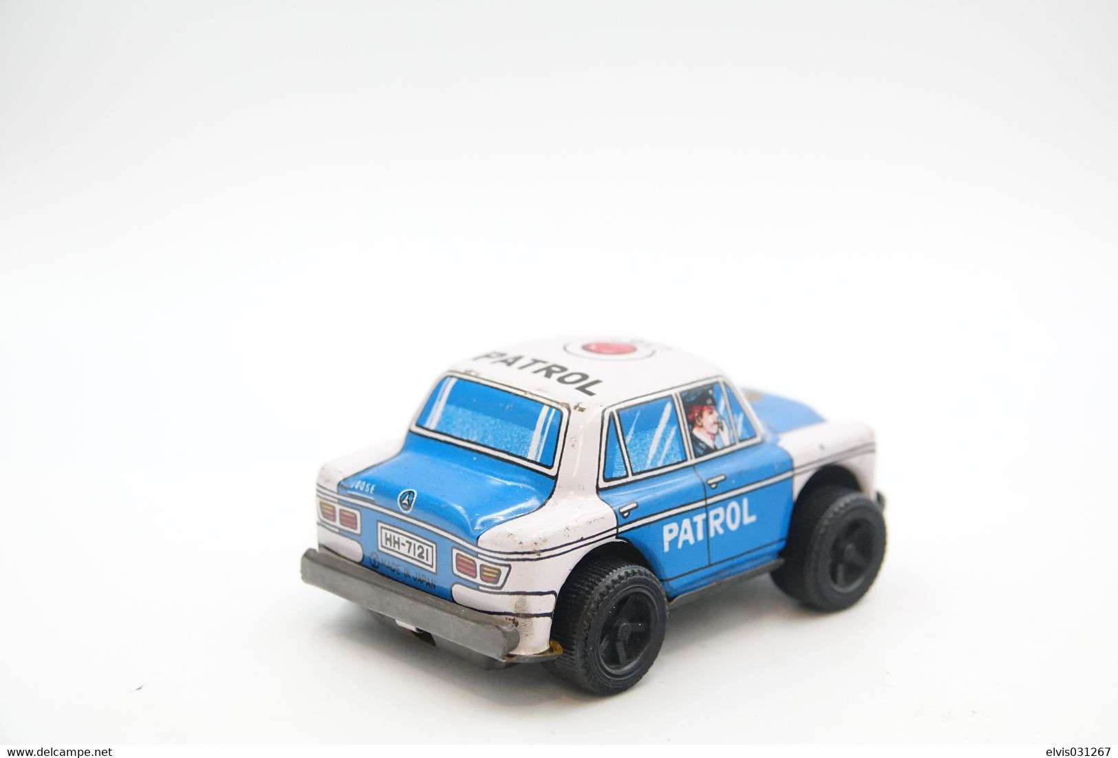 Vintage TIN TOY CAR : Maker SANKO - Police Patrol Car 300SE - 8cm - Japan - Collectors Et Insolites - Toutes Marques