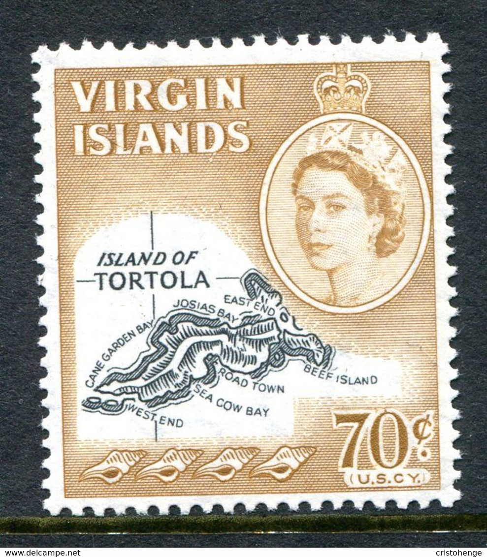 British Virgin Islands 1964-68 Pictorials - 70c Map Of Tortola MNH (SG 189) - British Virgin Islands