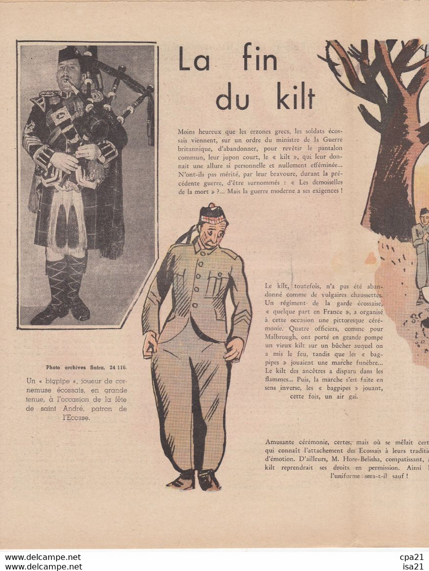 Le PELERIN 10 Dec 1939 PAT'APOUF L'Immaculée, Fürher , La Fin Du Kilt , Amiral Guépratte, Guerre De Course... - 1900 - 1949