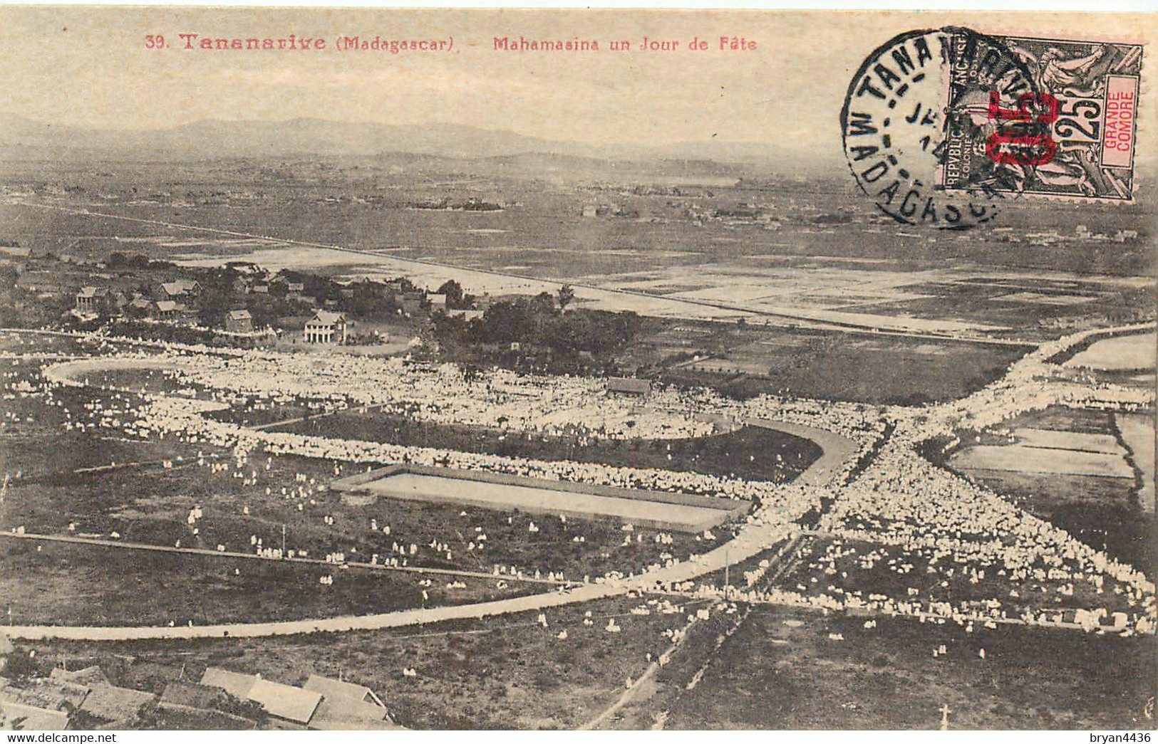 GRANDE COMORE - TIMBRE N° 24 De GRANDE COMORE Sur CPA MADAGASCAR, CACHET TANANARIVE - JANVIER 1914 - TRES BON ETAT - Lettres & Documents