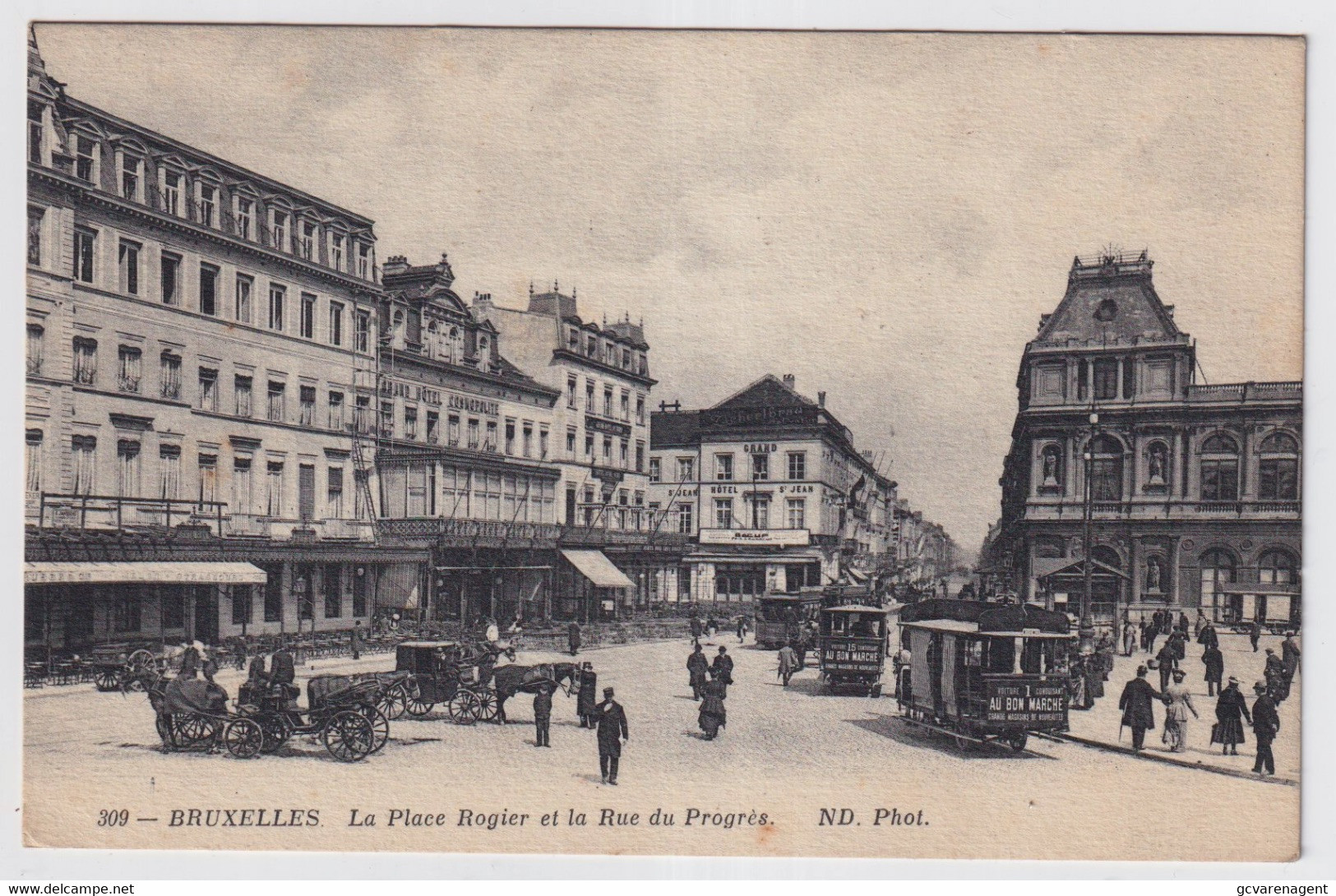 BRUXELLES   LA PLACE ROGIER ET LA RUE DU PROGRES - Destelbergen