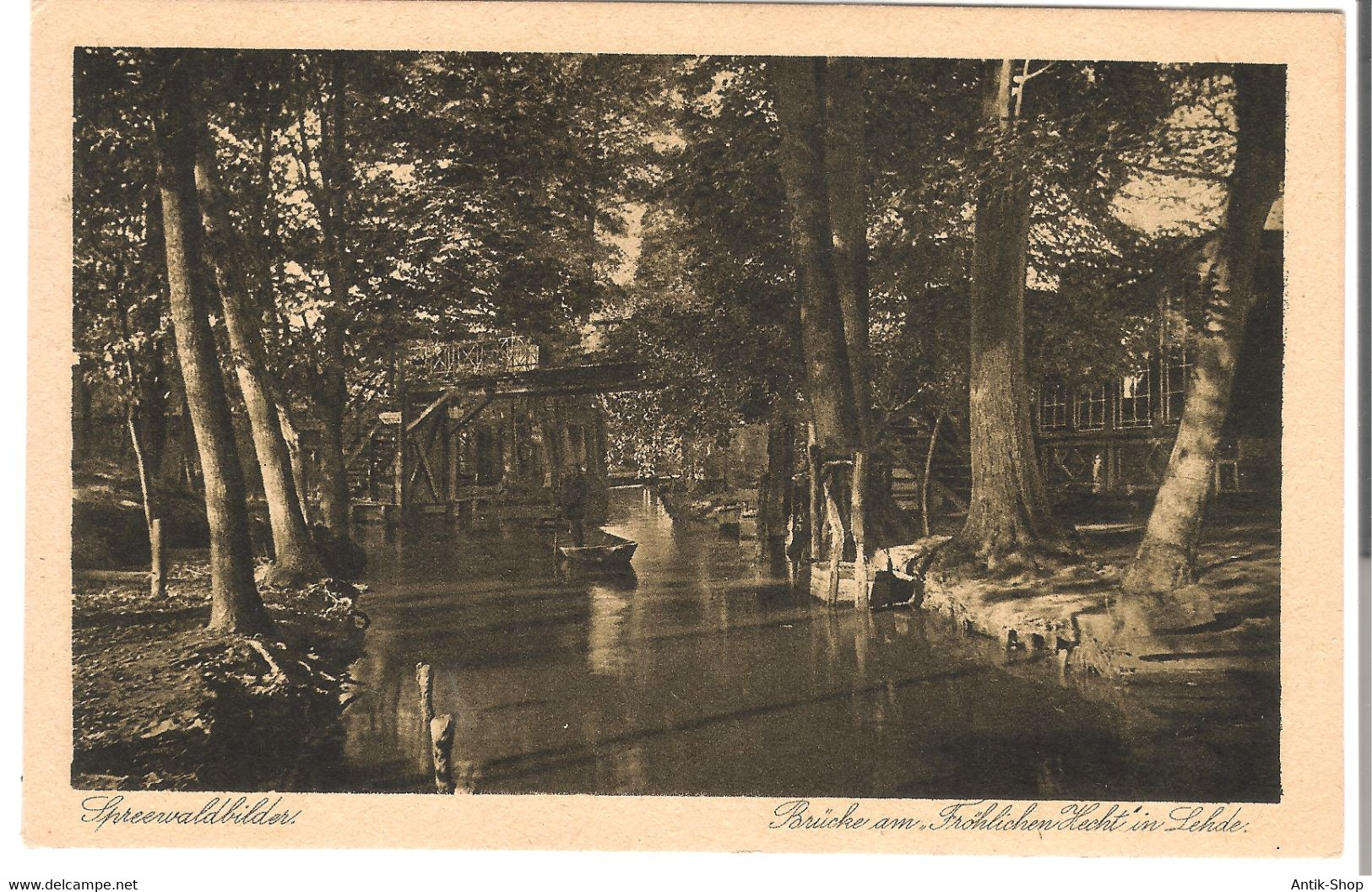 Spreewaldbilder - Brücke Am "Fröhlichen Hecht" In Lehde  V. 1913 (45504) - Burg (Spreewald)
