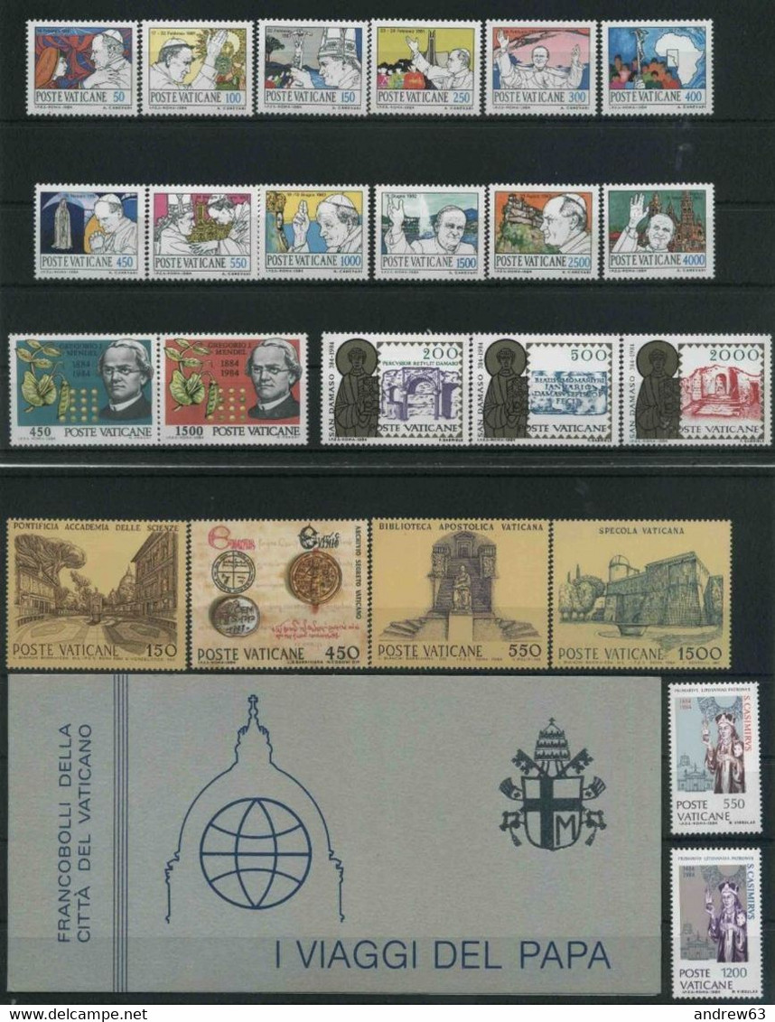 VATICANO - VATICAN - 1984 - Annata Completa - 23 Valori + 1 Libretto - Complete Year - ** MNH/VF - Annate Complete