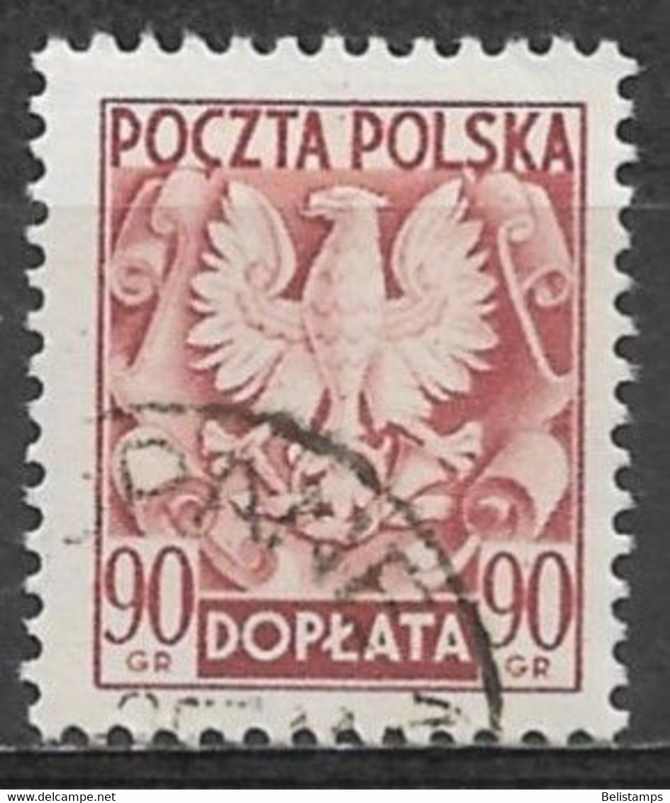 Poland 1953. Scott #J143 (U) Polish Eagle - Taxe