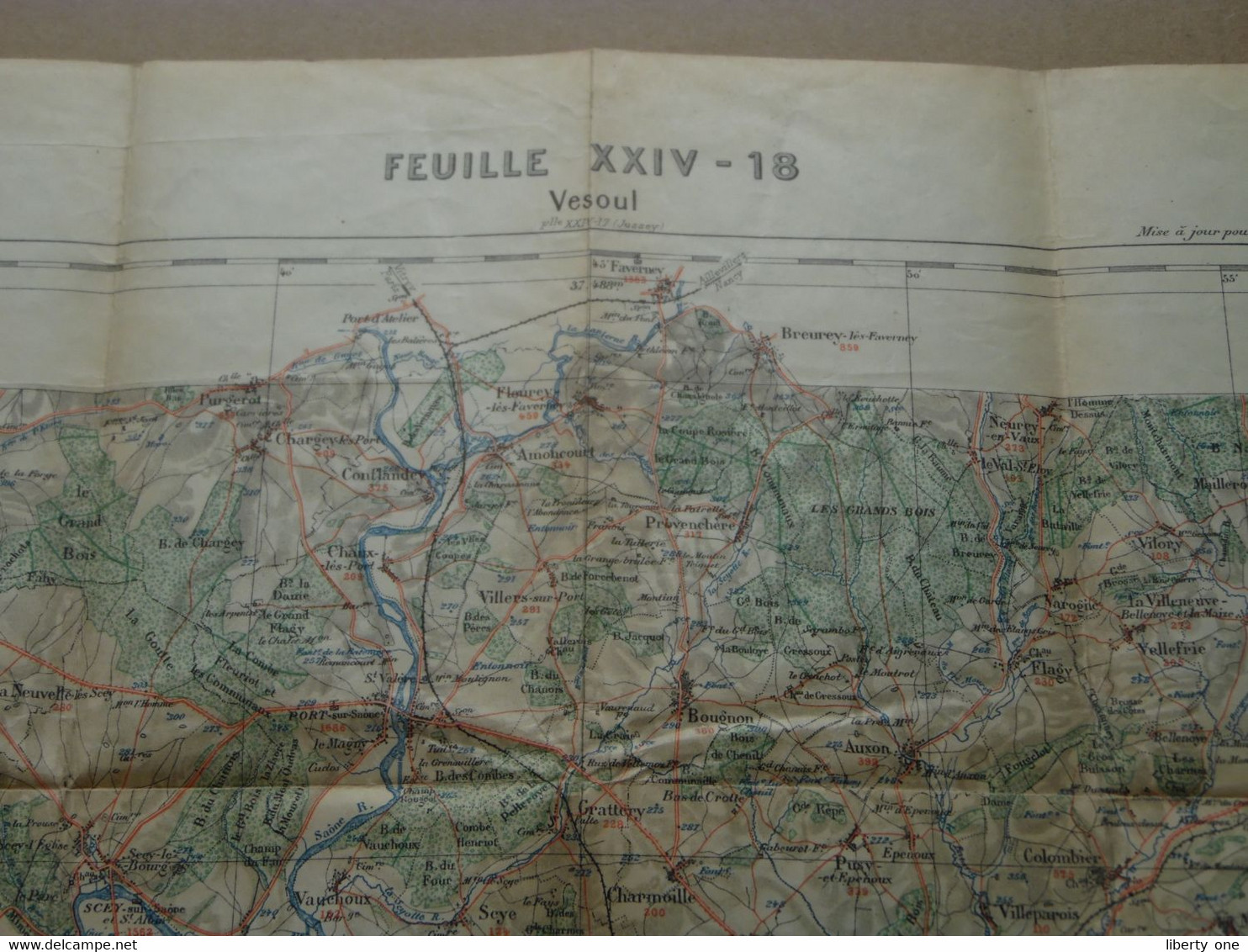 VESOUL - Feuille XXIV-18 " Tirage 1897 - 1/100.000 ( Lib. Hachette ) Voir Scans / Photos SVP ! - Europa