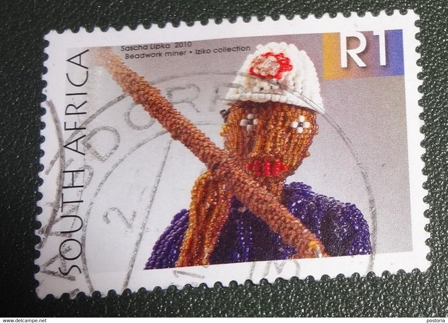Zuid-Afrika - Zuid Afrika - South Africa - 2010 - Michel 1999 - Gebruikt - Used - Kralen Kunst - Mijnwerker - Gebraucht