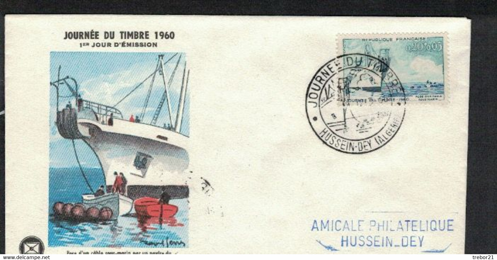 JOURNÉE DU TIMBRE 1960- HUSSEIN-DEY ( Algérie )  Yvert 1245 - 1950-1959