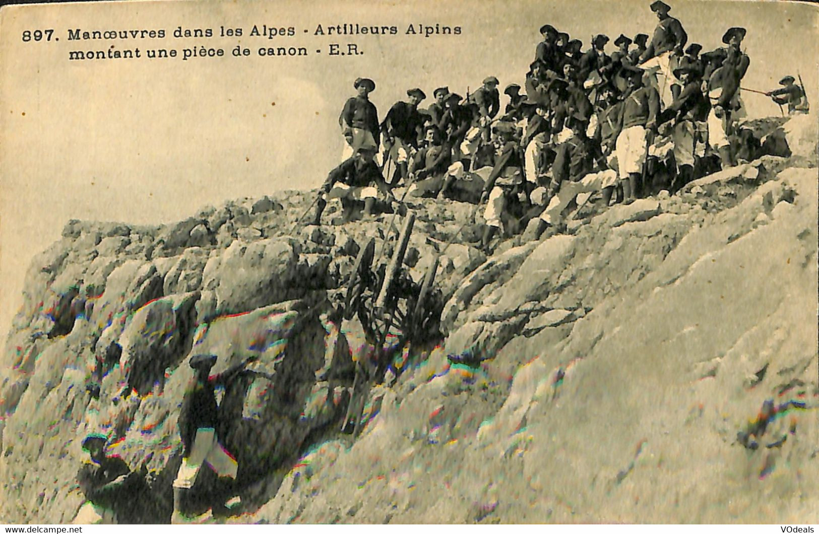 034 650 - CPA - Thèmes - Militaria - Manoeuvres - Manoeuvres Dans Les Alpes - Artilleurs Alpins - Maniobras