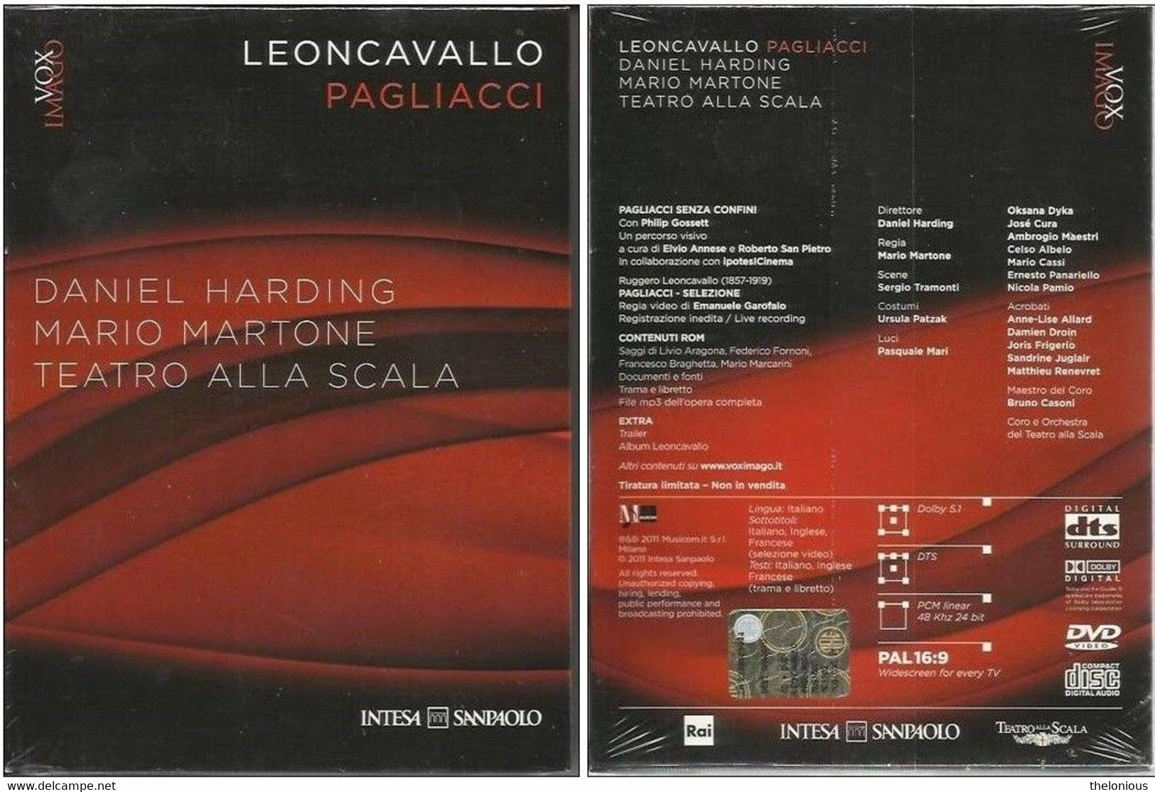 # Ruggero Leoncavallo - Pagliacci - Opera Lirica (DVD + CD Nuovo Sigillato) - Concerto E Musica