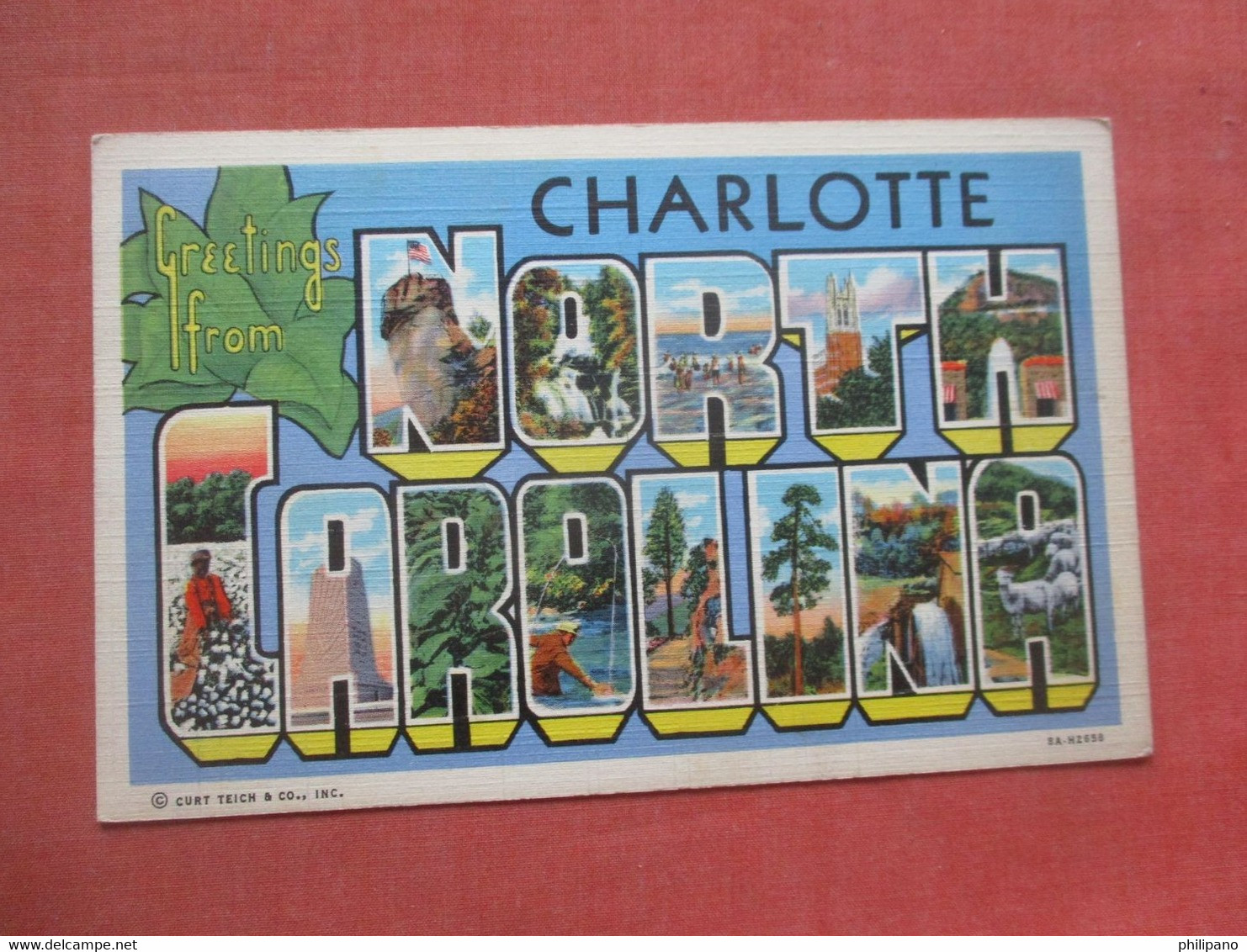 Greetings  Charlotte North Carolina      Ref 5174 - Charlotte