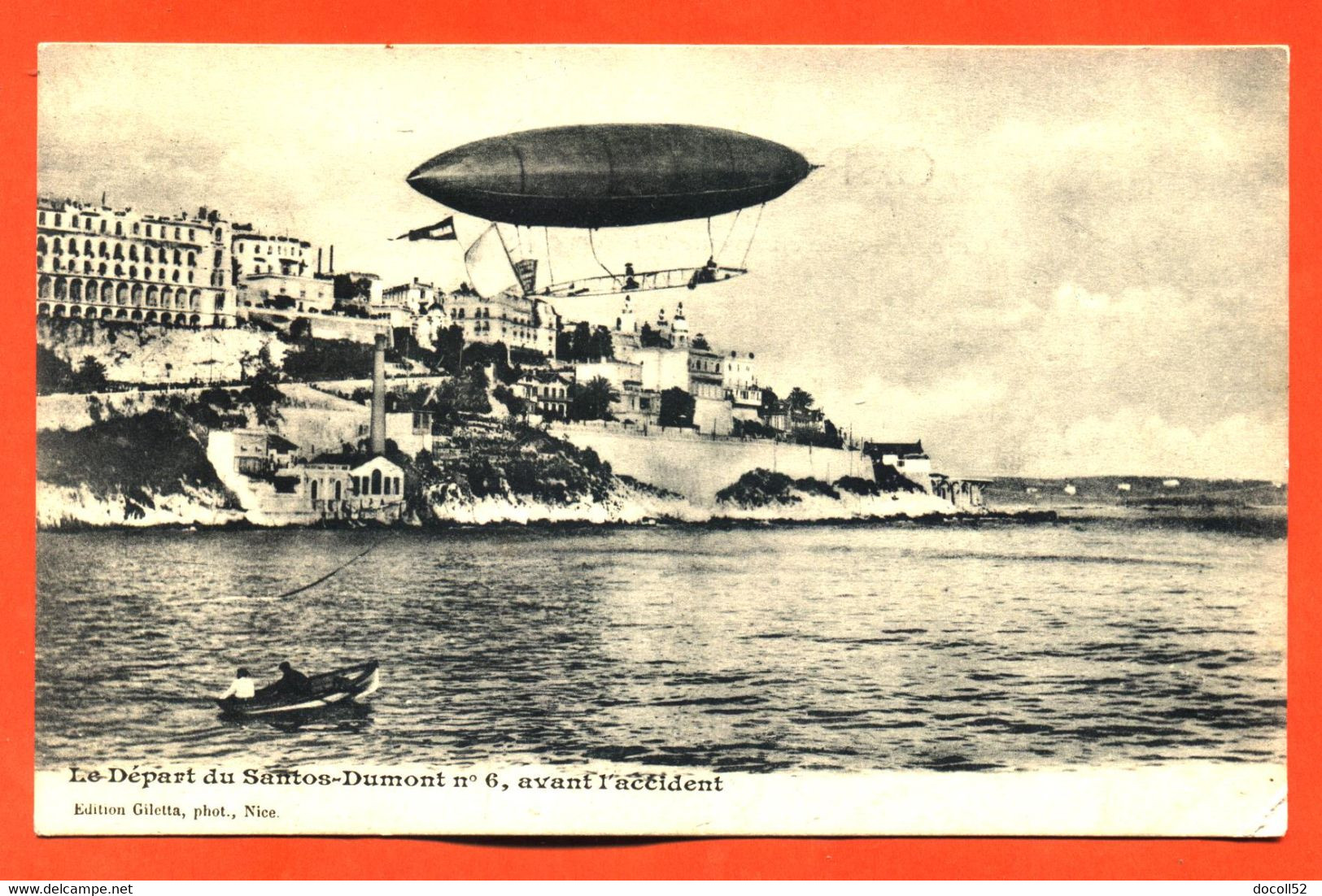 CPA Monaco " Le Départ Du Santos Dumont N°6 , Avant L'accident " Ballon Dirigeable - Carte Précurseur - Harbor