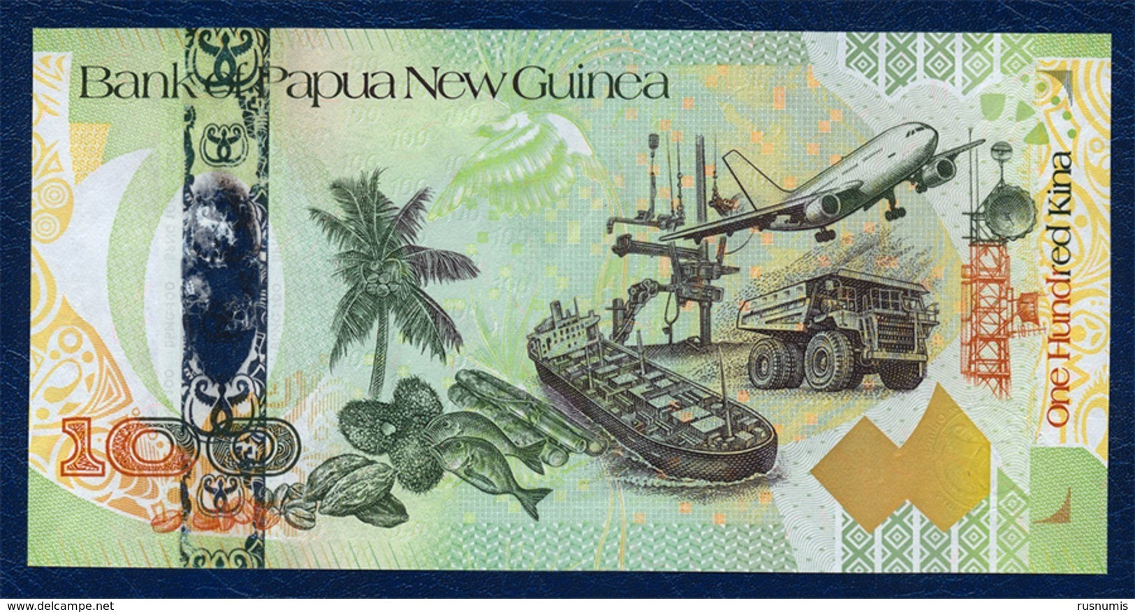 PAPUA NEW GUINEA 100 KINA COMMEMORATIVE 35th ANNIVERSARY OF THE NATIONAL BANK P-37 2008 UNC - Papouasie-Nouvelle-Guinée