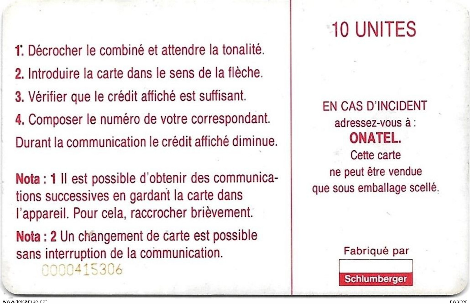 @+ Burkina Faso - ONATEL 10U - SC7 - Serie 000041... N° Rouges En Bas à Gauche - Ref : BKF-28a - Burkina Faso