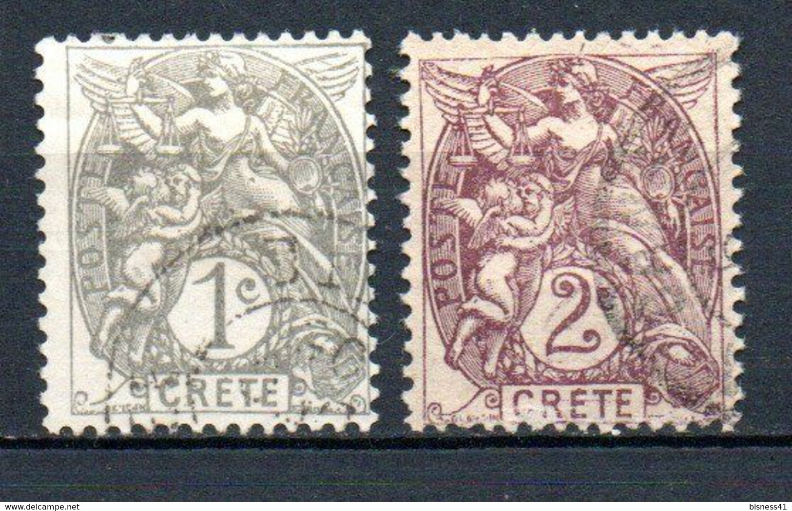 Col23 Crete N° 1 & 2 Oblitéré Cote 5,00 Euro - Oblitérés