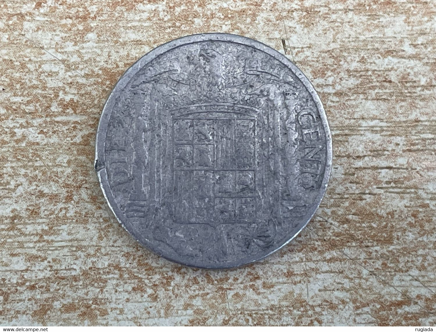 1941 Spain Espana Diez 10 Centimos Coin, Aluminium, Fine, 'PLUS' Scarce Date - 10 Centimos