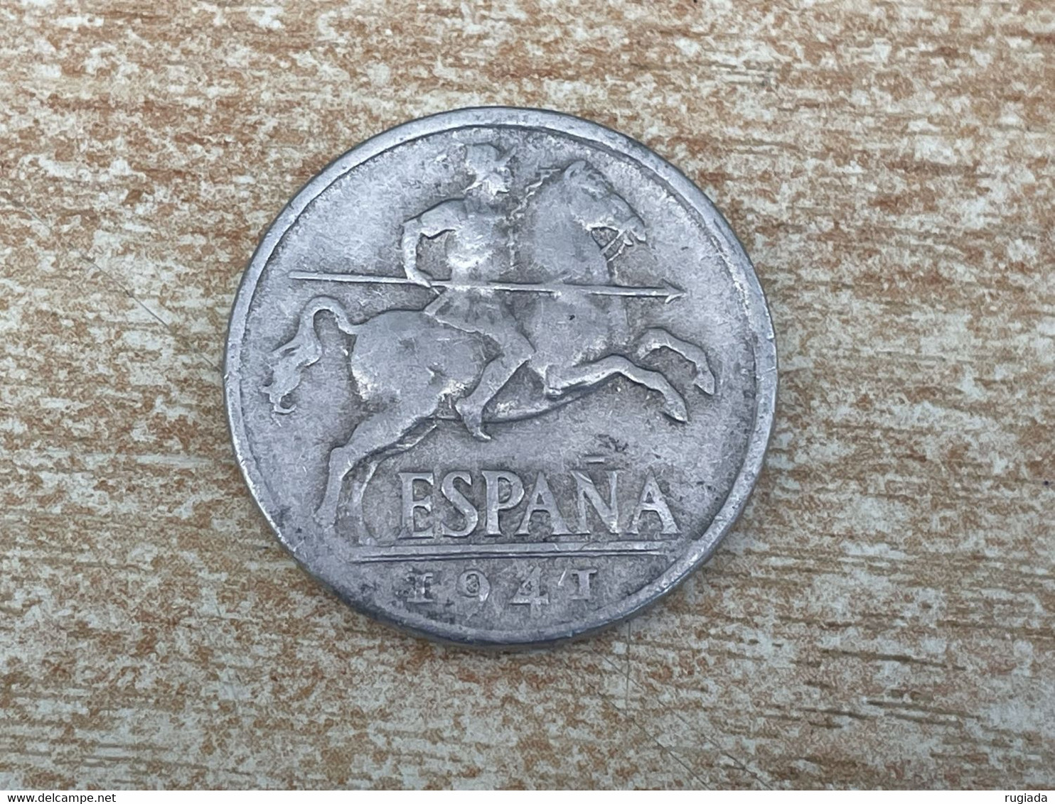 1941 Spain Espana Diez 10 Centimos Coin, Aluminium, Fine, 'PLVS' Rare Legend - 10 Centiemen