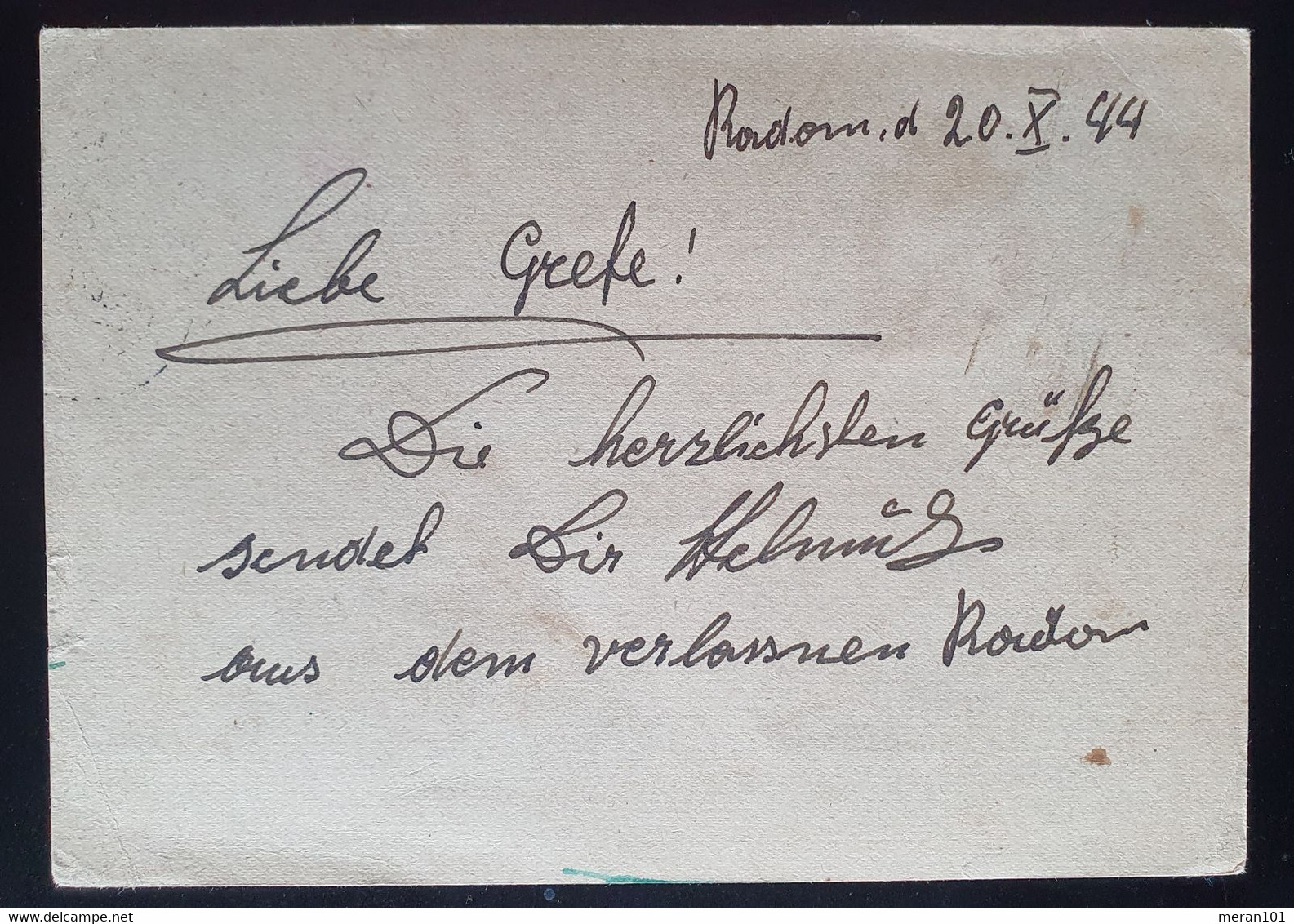 Deutsches Reich 1944, Feldpostkarte "Infanterie Sturmabzeichen" RADOM 21.10.44 Gouvernement - Cartas & Documentos