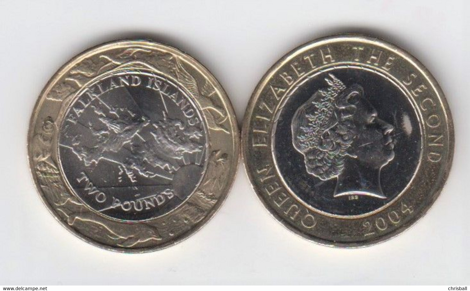 Falkland Island £2 Two Pound Coin - 2004 Sun & Islands Uncirculated - Falklandinseln