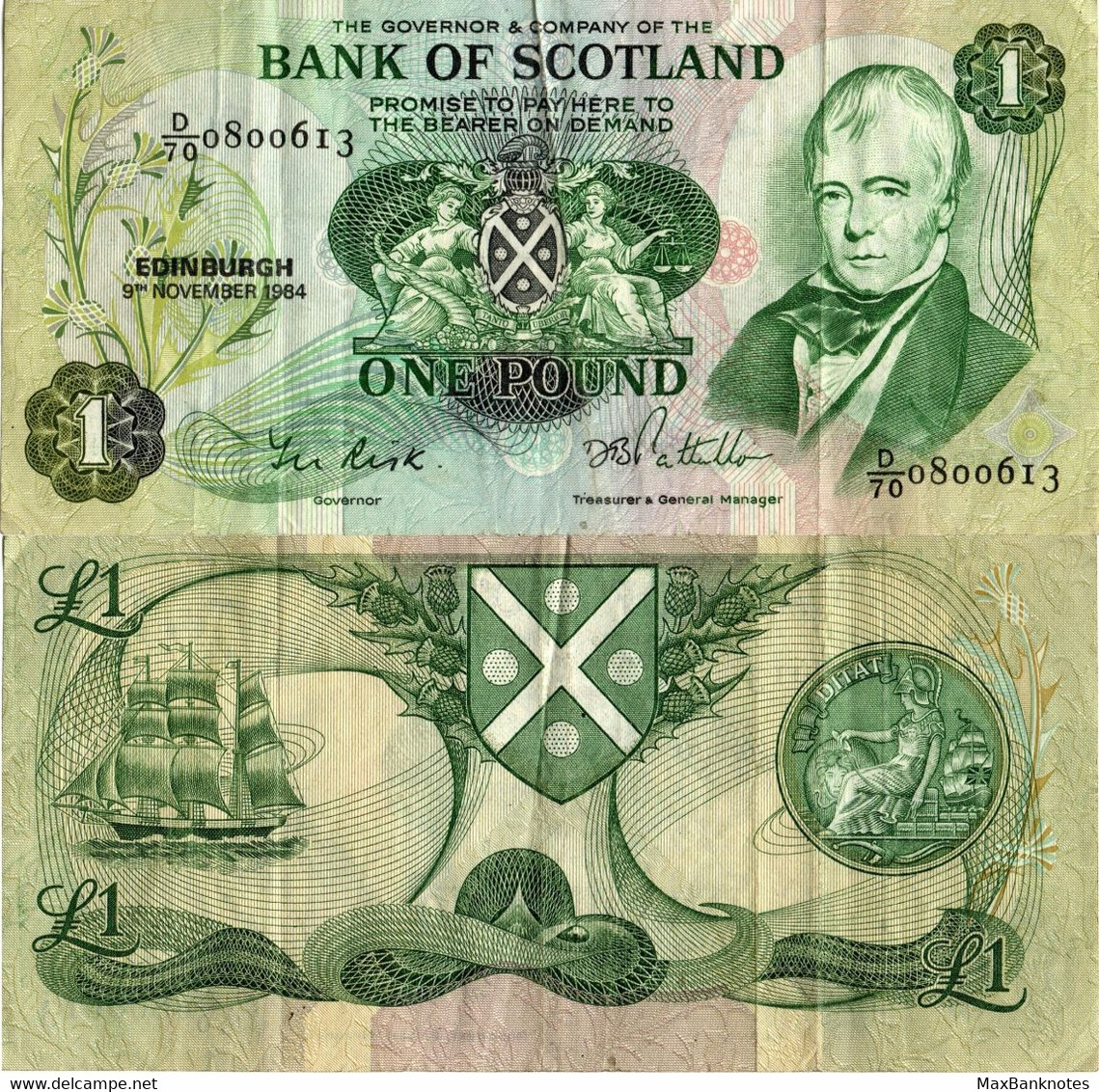 Scotland / 1 Pound / 1984 / P-111(f) / VF - 1 Pound