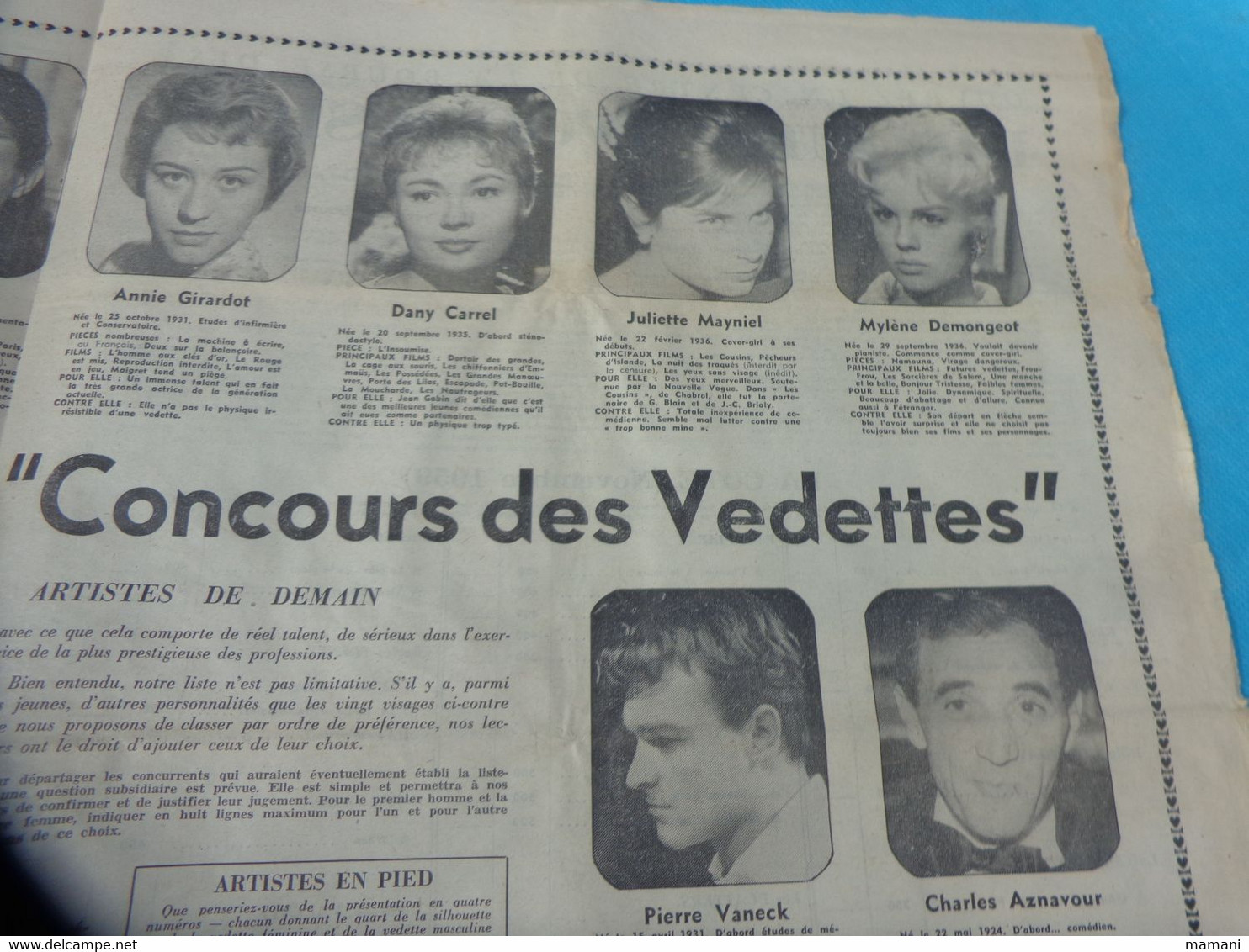 France Avenir -jeune- N° 3 Novembre 1959 Jp Belmondo-b-bardot-alain Delon Etc...19 Pages - Desde 1950