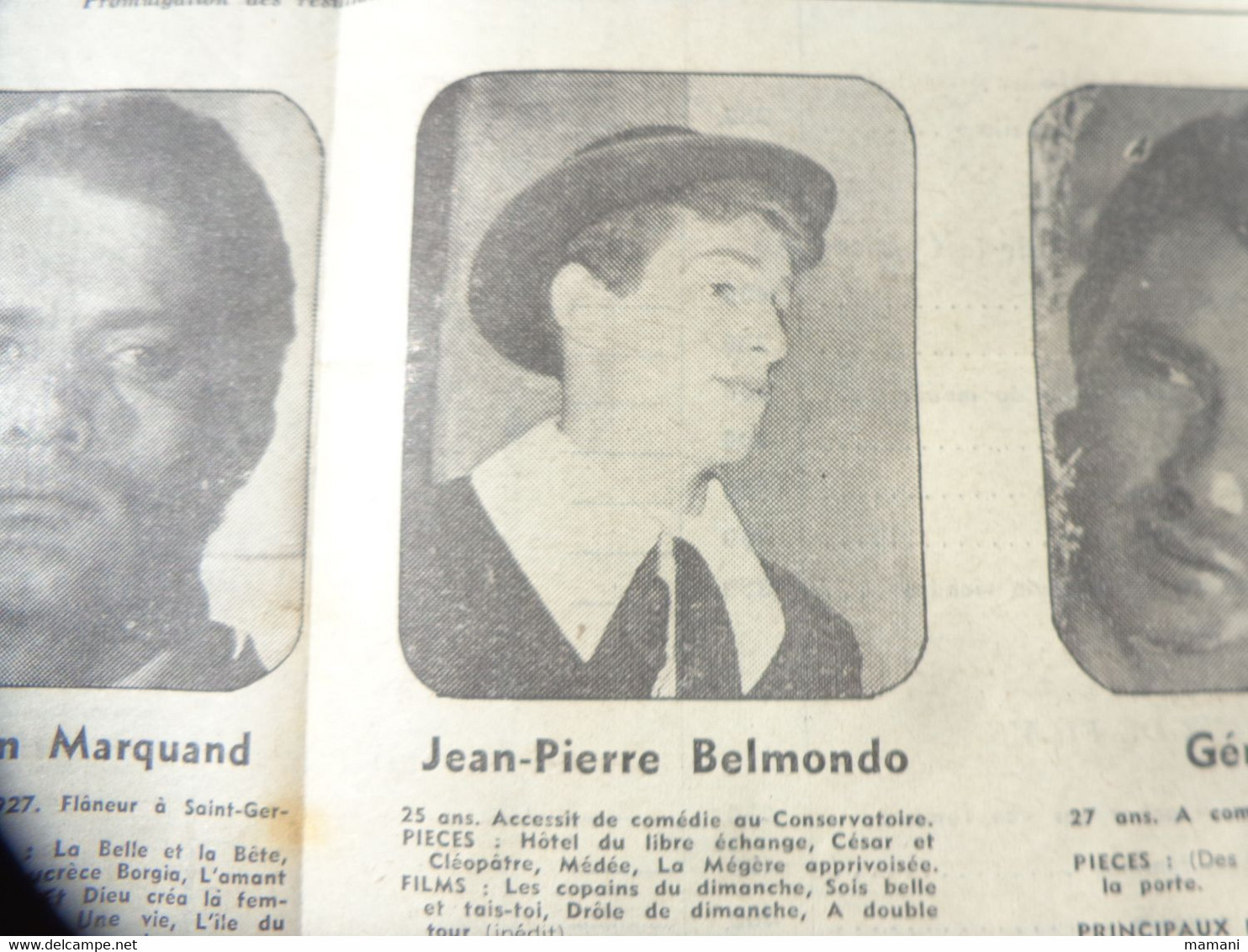 france avenir -jeune- n° 3 novembre 1959 jp belmondo-b-bardot-alain delon etc...19 pages