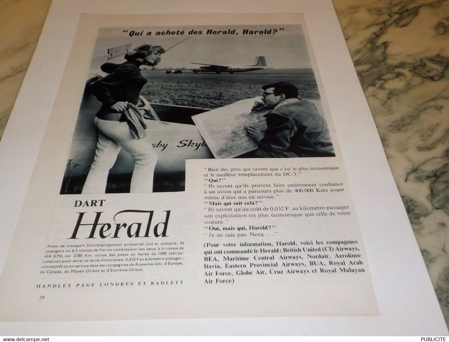 ANCIENNE PUBLICITE QUI A ACHETE DES HERALD 1963 - Advertenties